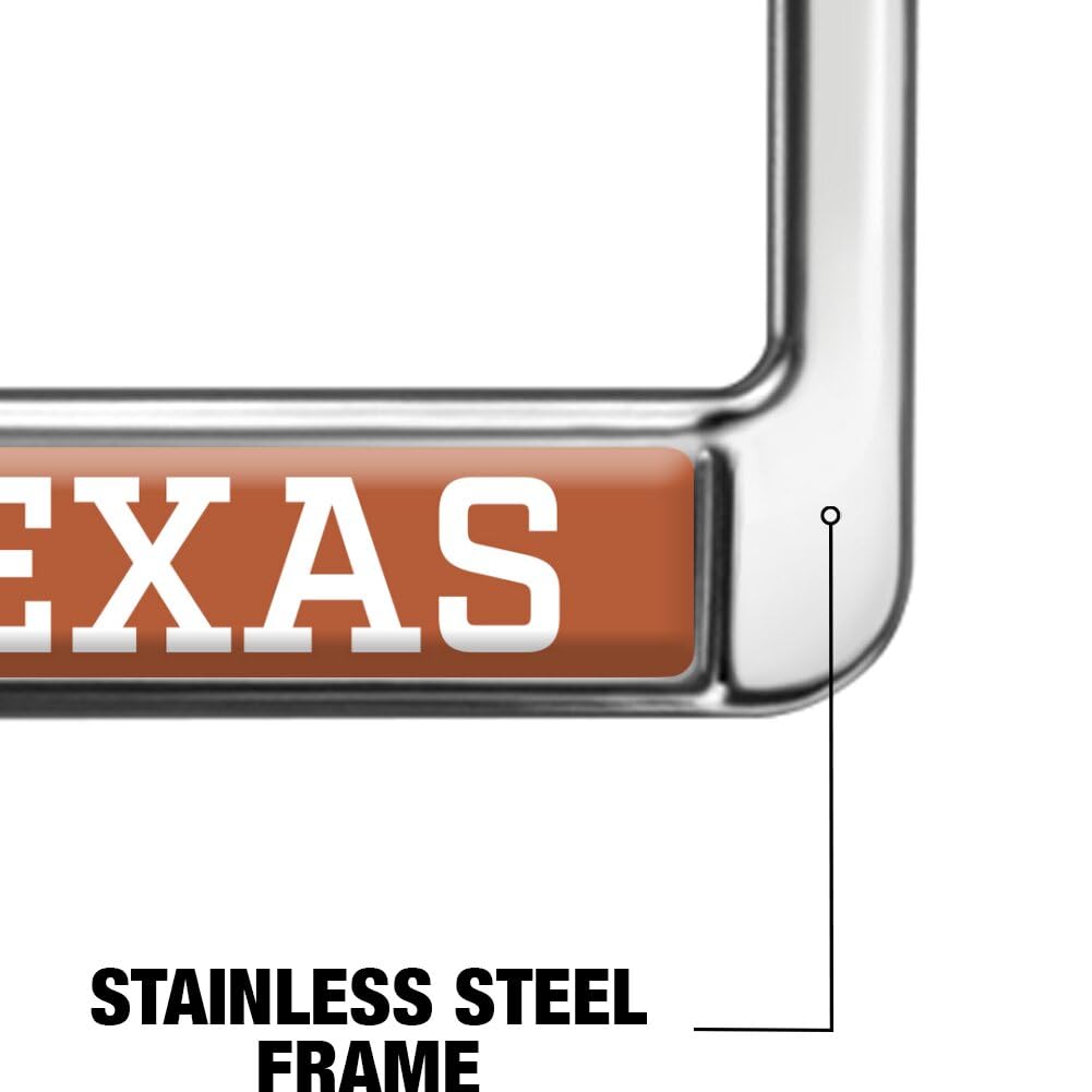 University of Texas Mom Full Size Standard License Plate Metal Frame - Durable Car Accessory for UT Fans - Perfect for Gifts, Tailgating & School Pride