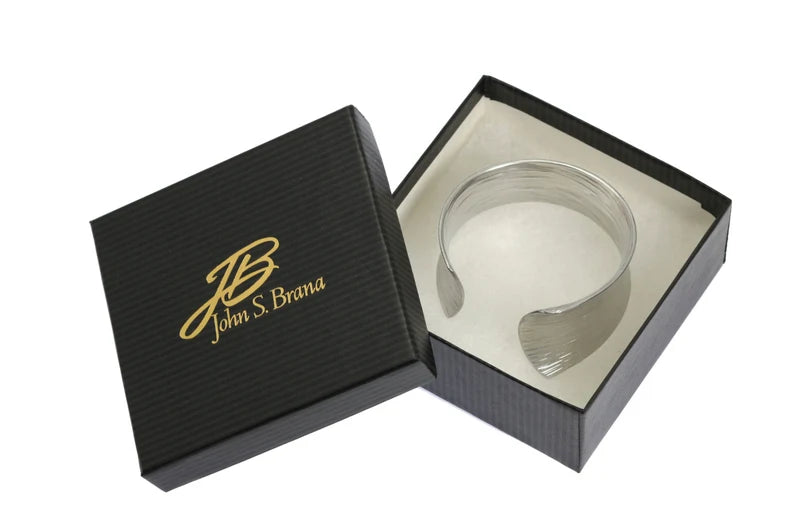 Stylish Tapered Bark Anticlastic Aluminum Bangle Bracelet for Women - Perfect for Casual Wear, Office & Evening Outfits