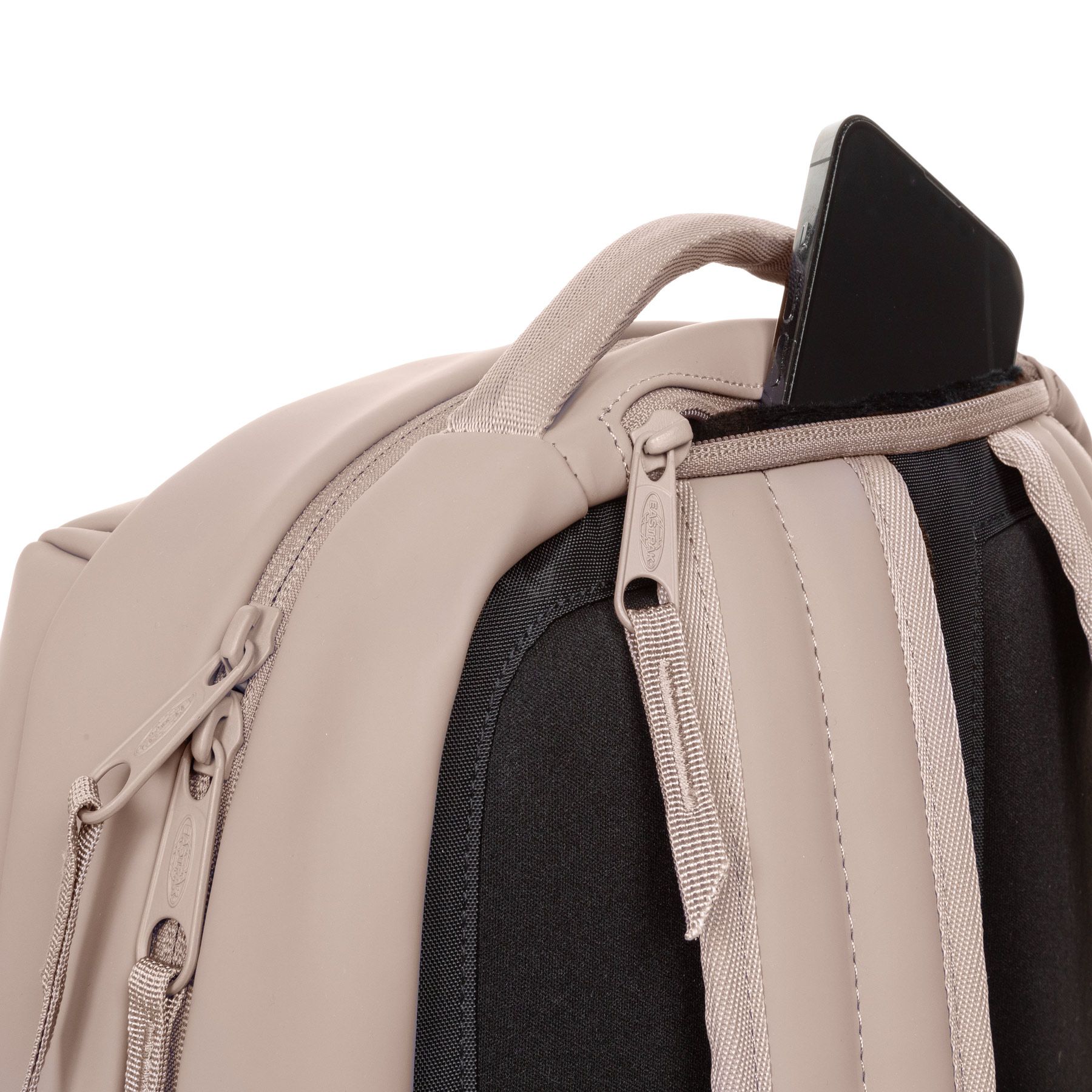 Eastpak Tecum F CNNCT F Backpack - Matte Sand Color, Durable & Stylish for School, Travel & Everyday Use