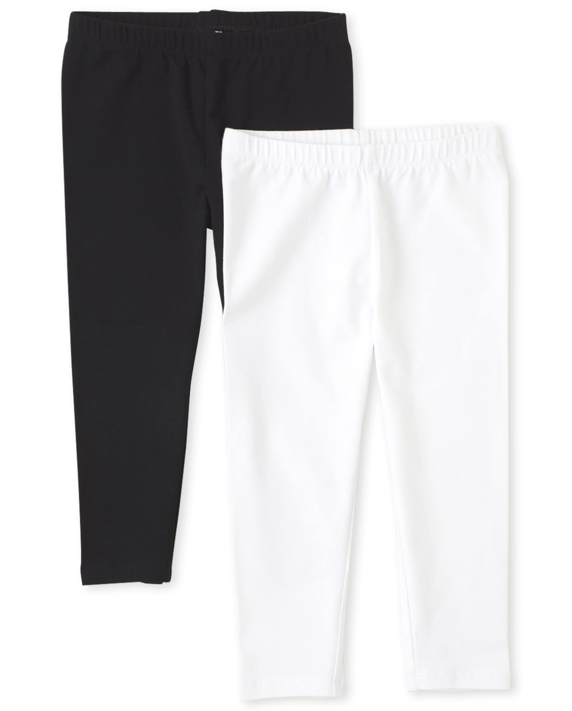 The Children's Place Girls' Capri Leggings 2 Pack - Soft Stretch Cotton Blend Pants for Toddler & Kids - Perfect for Playtime, School & Everyday Wear