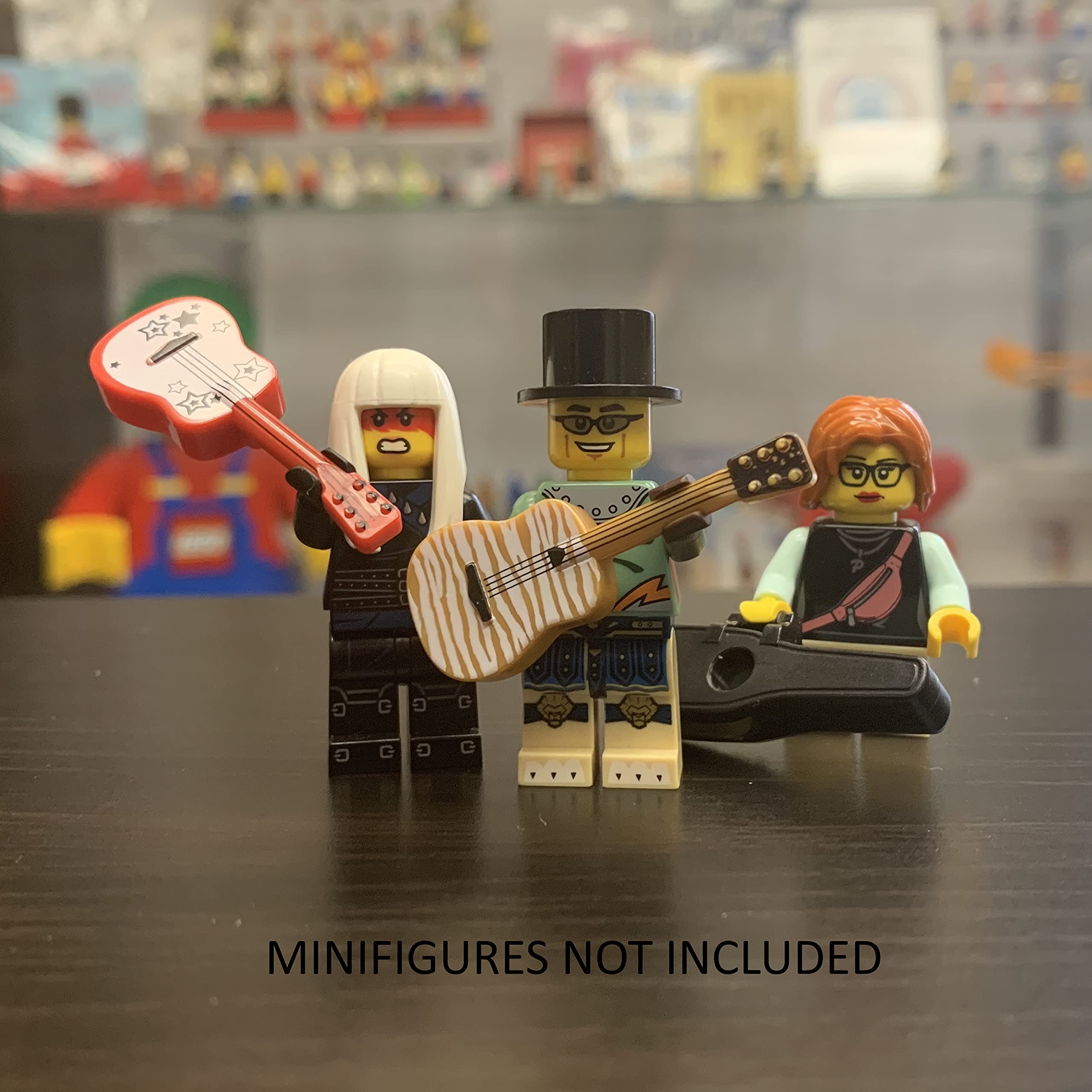 Brick Loot 38-Piece Music Instrument Building Block Set - Compatible with Lego & Major Brands, Includes Acoustic & Electric Guitars & Microphones - Creative STEM Toy for Kids Ages 6+ & Adults - Perfect for Music-Themed Lego Scenes & Band Role Play
