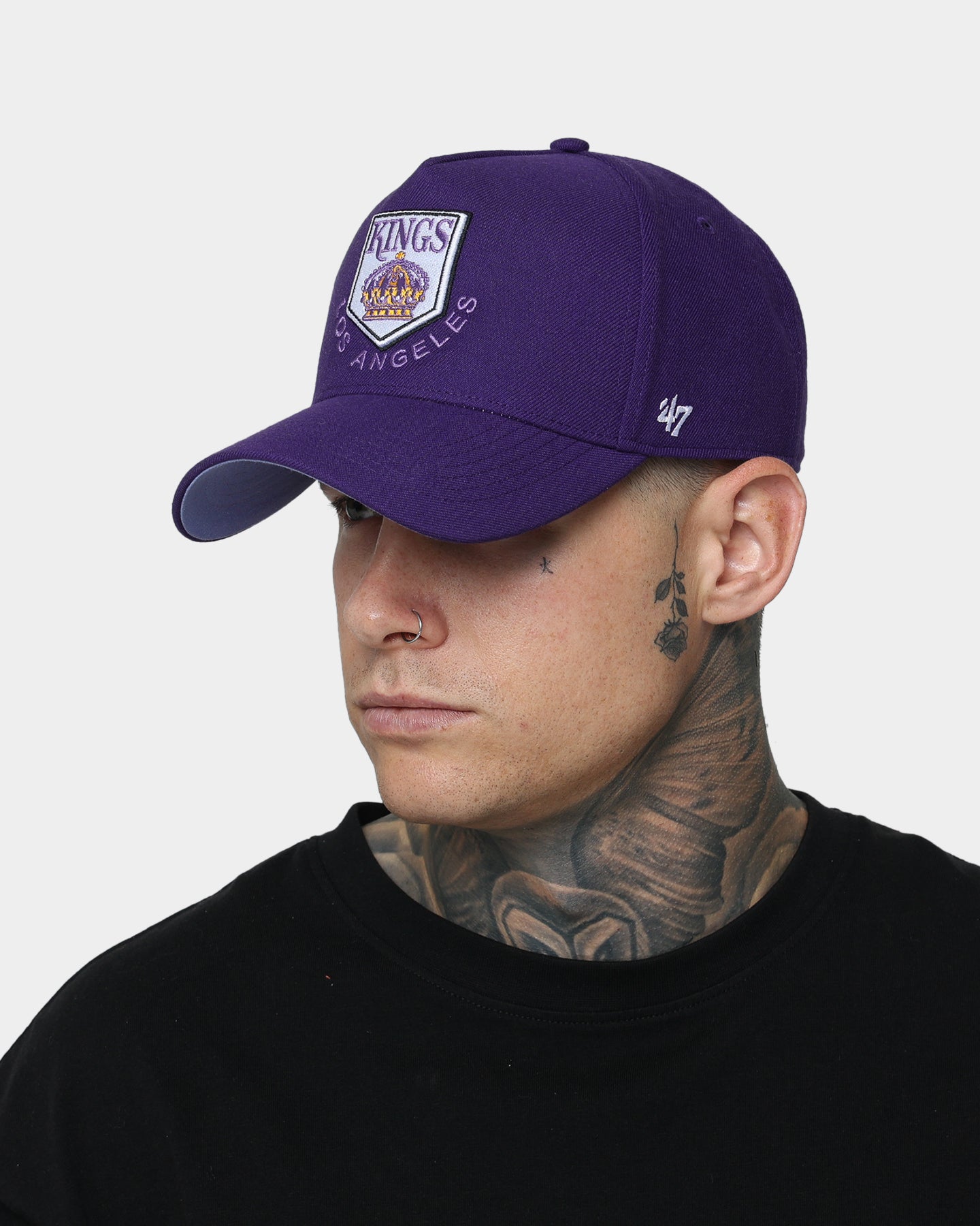 47 Brand Los Angeles Kings 'Purple Haze' MVP DT Snapback Hat - Adjustable Purple Baseball Cap for Men - Perfect for Sports Games, Fan Collections & Streetwear Fashion