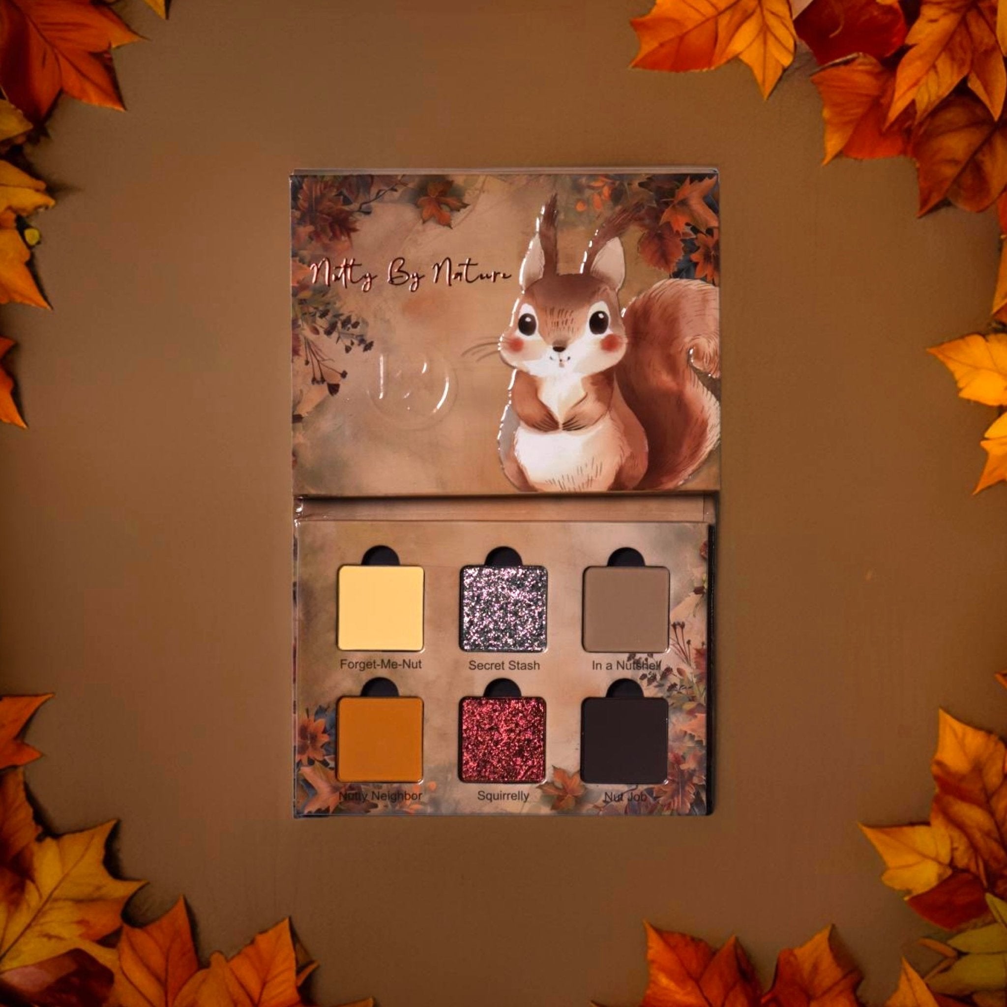 Nutty by Nature Mini Eyeshadow Palette - 12 Neutral & Earthy Tones, Vegan & Cruelty-Free Makeup for Everyday Wear, Travel & Professional Makeup Artists