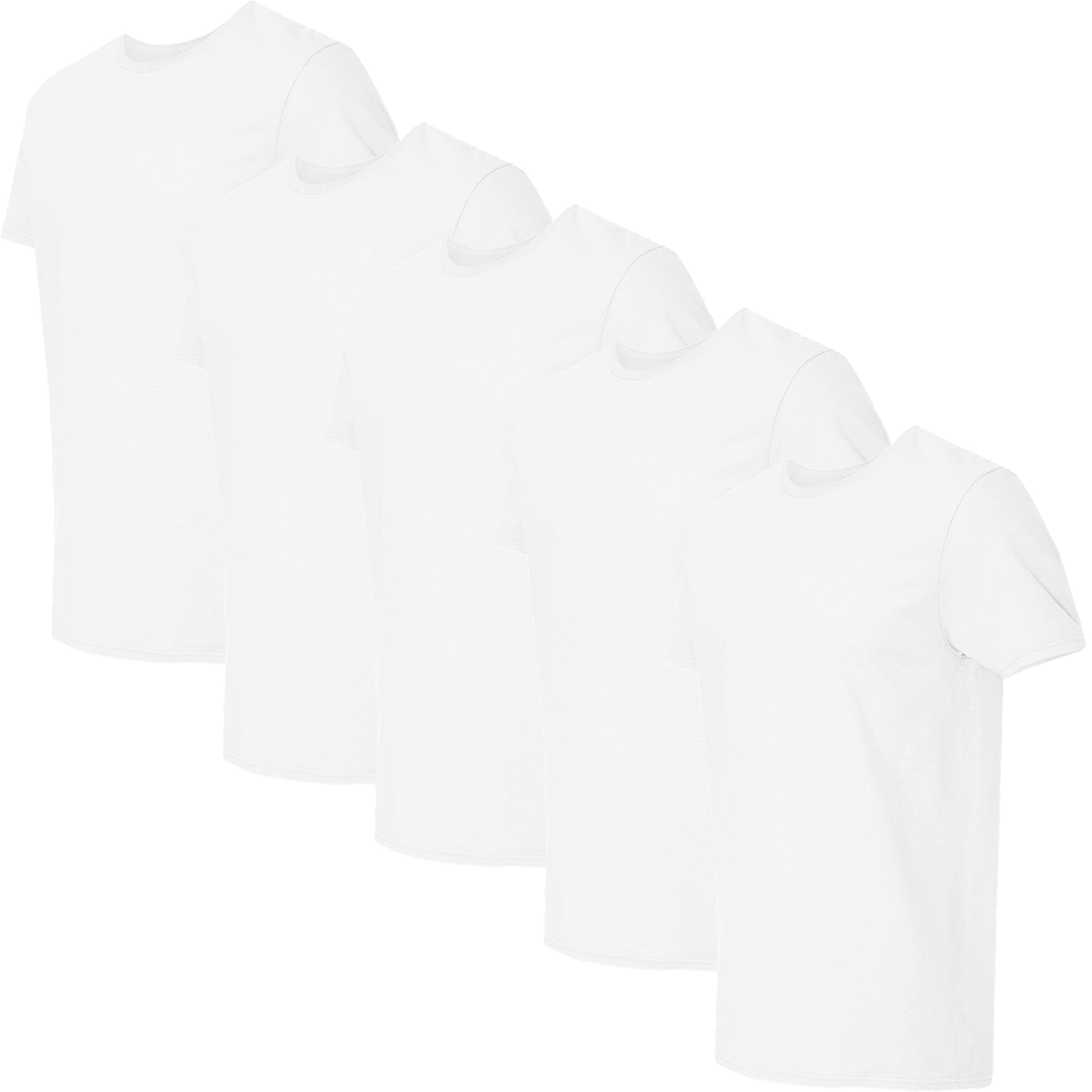 Fruit of the Loom Men's Soft Cotton Crew Neck T-Shirts 5-Pack - Comfortable Basic Tees for Casual Wear, Gym & Everyday Outfits