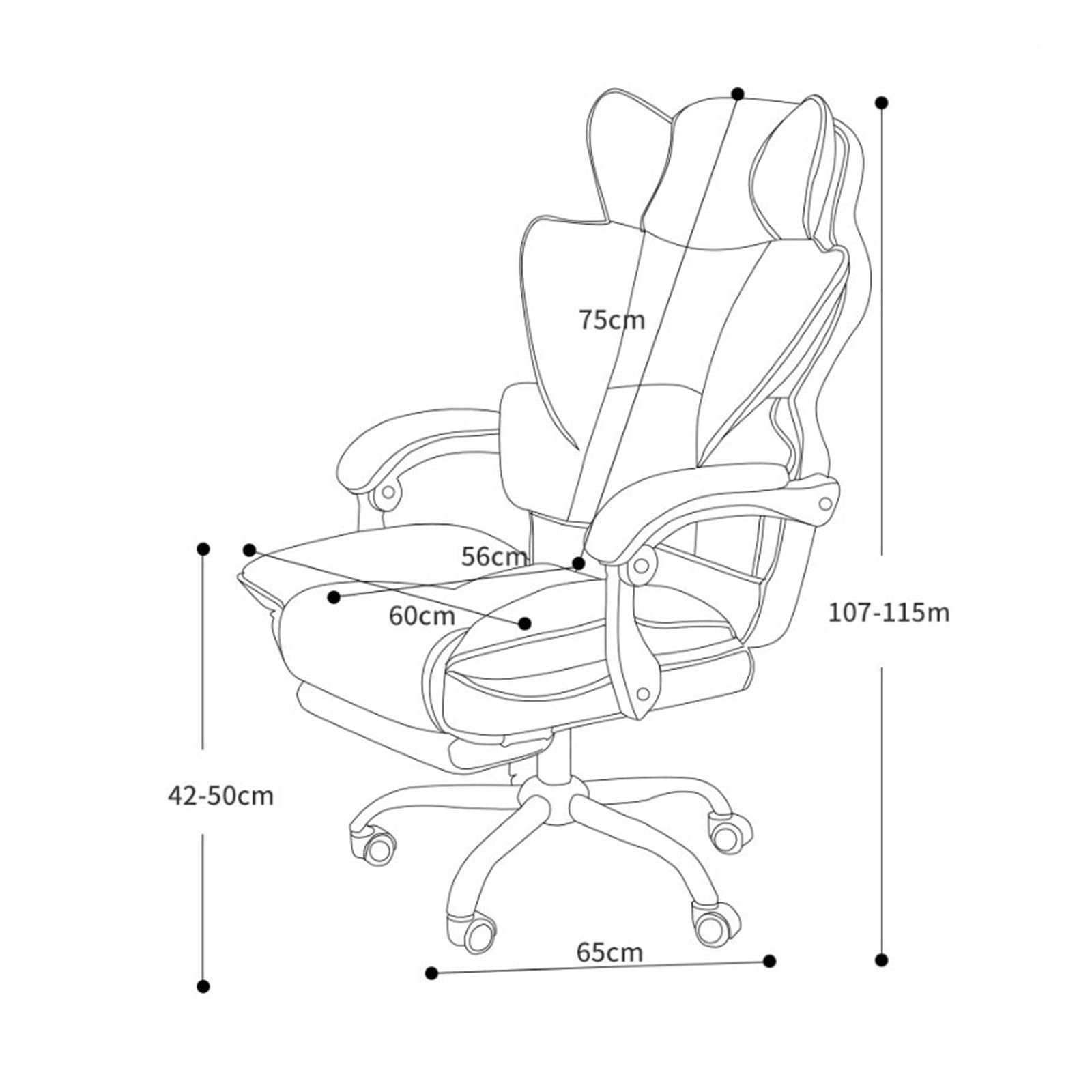 Ergonomic High Back Office Chair with Footrest - Adjustable Computer Desk Chair for Home & Business, Lumbar Support Executive Swivel Task Chair - Perfect for Long Hours of Work, Gaming, or Studying