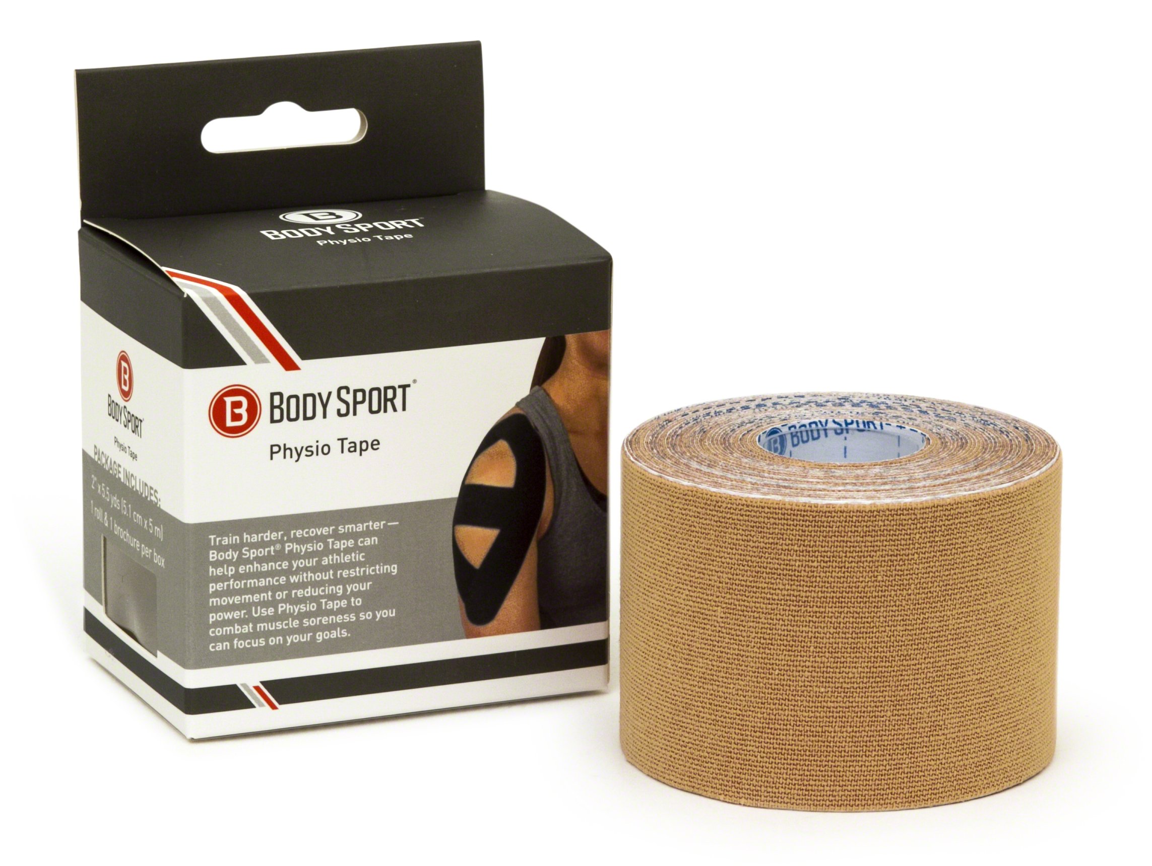 Premium Body Sport Physio Tape - Professional Kinesiology Tape for Muscle & Joint Support - Ideal for Sports Recovery, Injury Prevention & Pain Relief