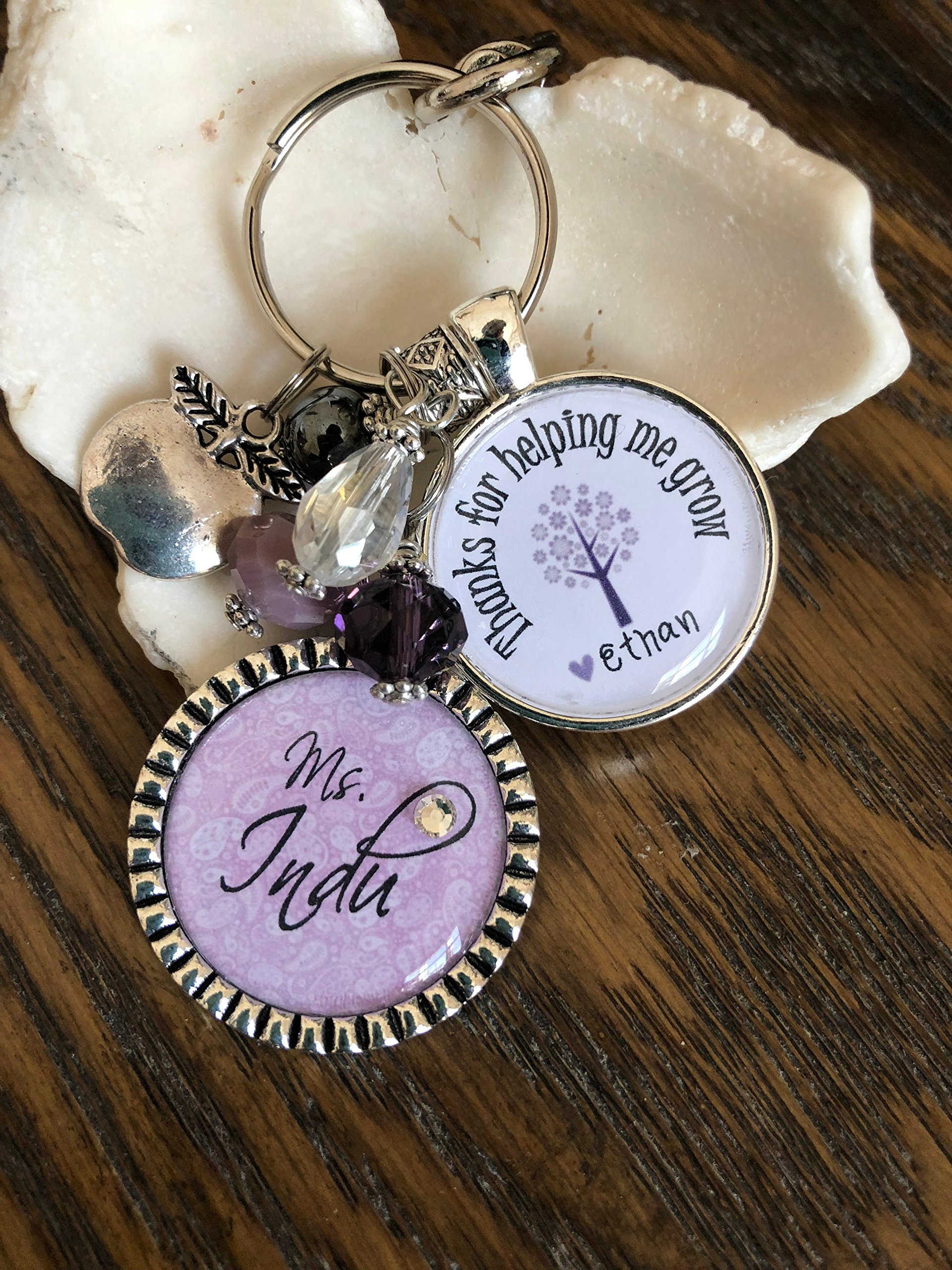Personalized Teacher Gift Keychain - Custom Name Engraved for Mom, Nana, Big Sister, Aunt | Appreciation Present for Educators | Perfect for Teacher Appreciation Week, Graduation Gifts & Thank You Tokens