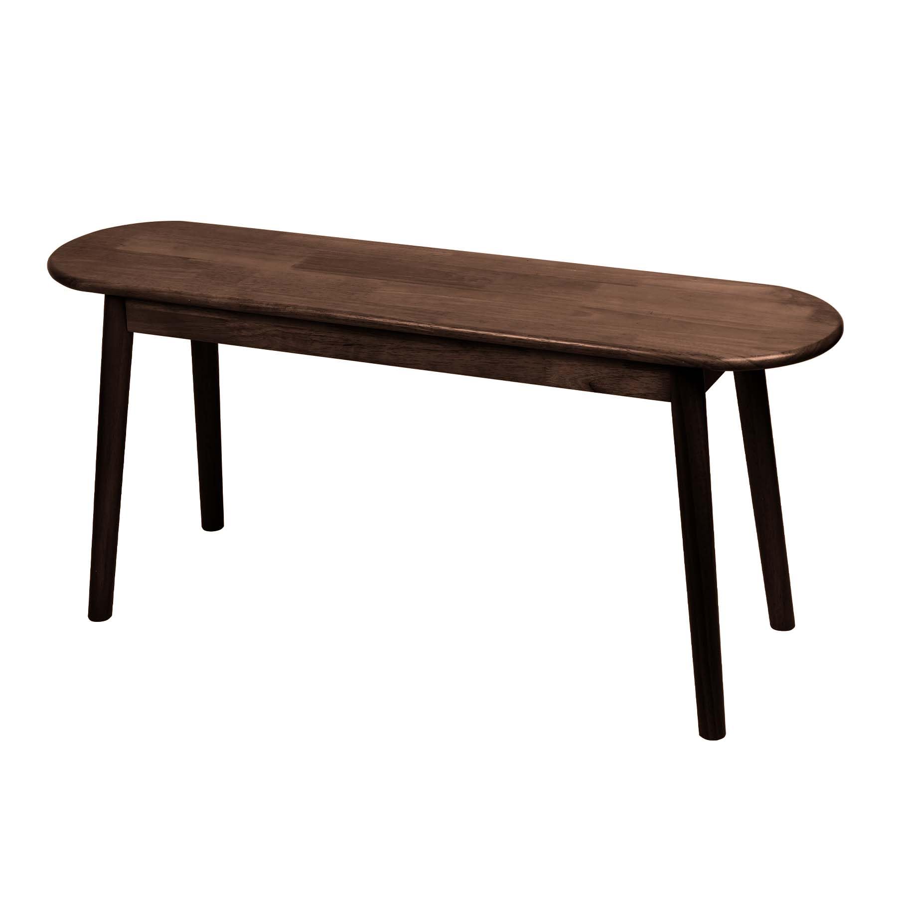 Solid Wood Entryway Bench - Midcentury Style Dining & Bedroom Bench with Rounded Corners - Sturdy Outdoor Bench 10.24
