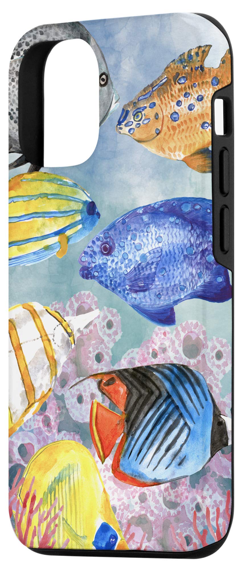 **iPhone 12/12 Pro Waterproof Phone Case - Saltwater & Ocean Themed Design for Fish Lovers - Perfect Gift for Beach, Snorkeling & Marine Life Enthusiasts**