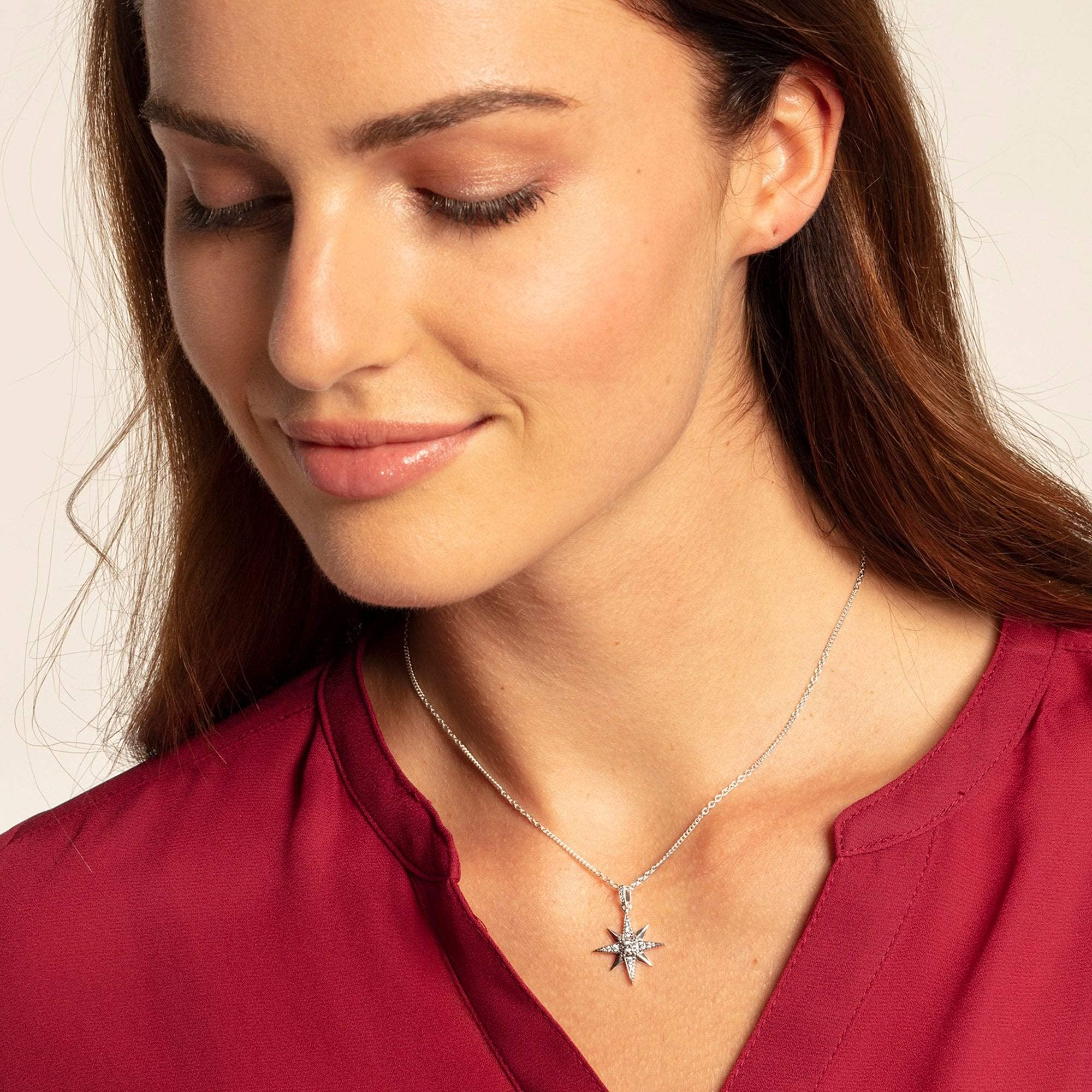 Thomas Sabo Elegant Symbol Necklace for Women - Sterling Silver Pendant Necklace, Perfect for Gifts, Anniversaries & Everyday Wear