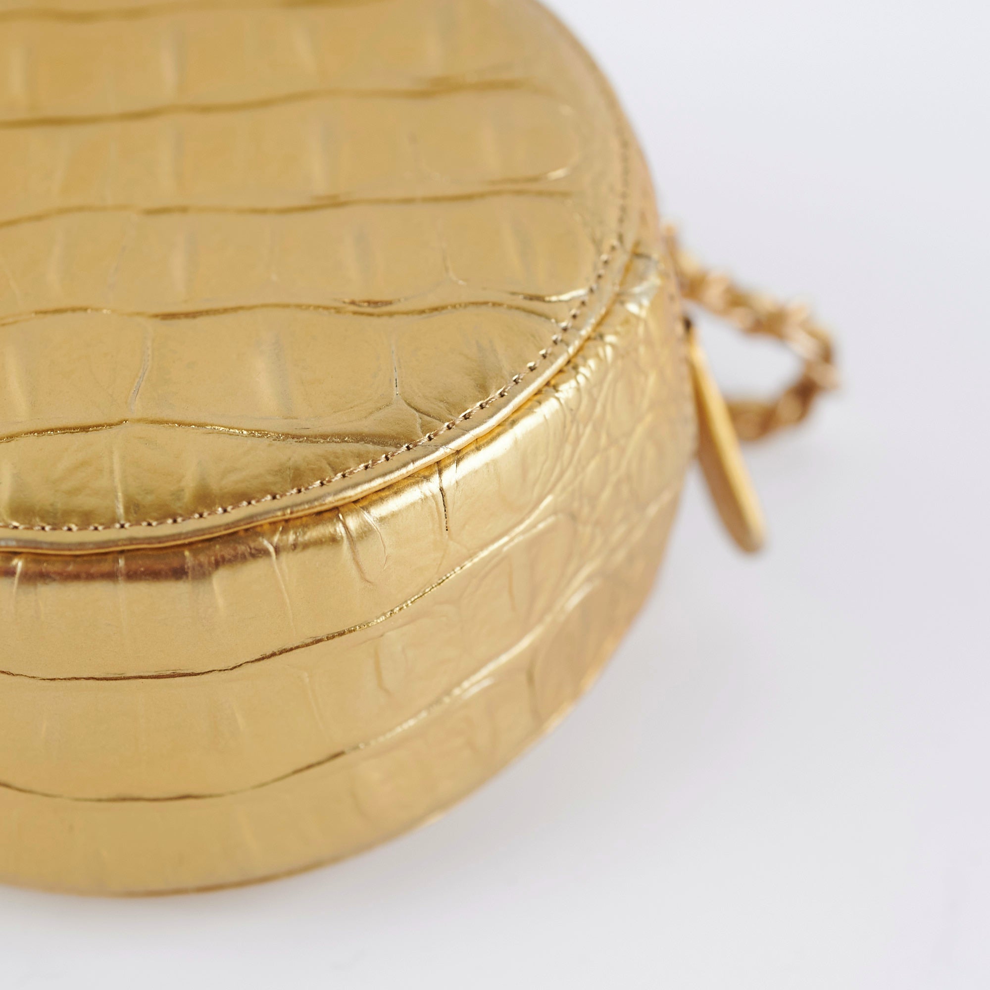 Chanel Round Crossbody Bag Gold - Luxury Designer Shoulder Purse for Women | Perfect for Evening Parties, Date Nights & Special Occasions