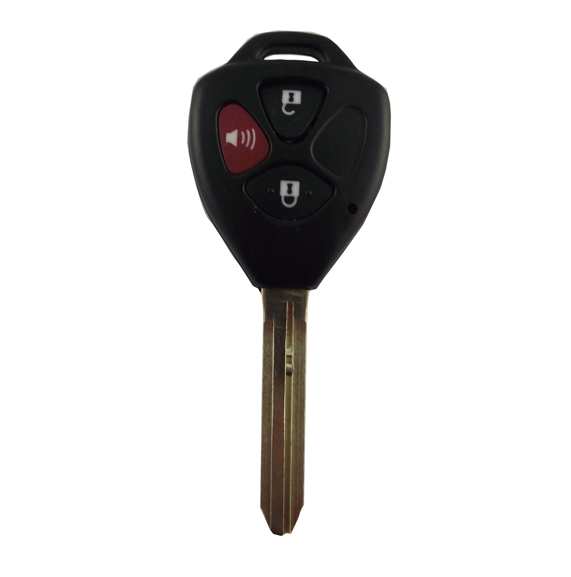 Blank Key Shell for 2009-2010 Corolla - 3 Buttons Remote Replacement (No Chip) for Car Key Repair