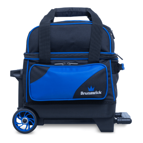 Brunswick Zone Single Roller Blue Bowling Bag - Durable & Lightweight for League Play & Practice | Perfect for Men, Women & Youth Bowlers | Fits Bowling Shoes & Accessories