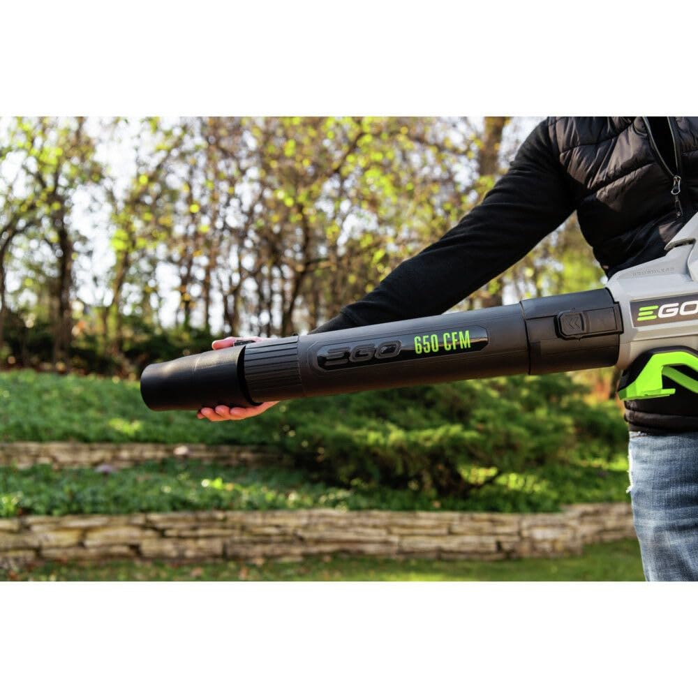 EGO Power+ LB6503 56V Cordless Leaf Blower - 650 CFM High Power, 4.0Ah Battery & Charger Included - Lightweight Handheld for Yard Cleanup, Driveway Clearing & Patio Maintenance (Black)