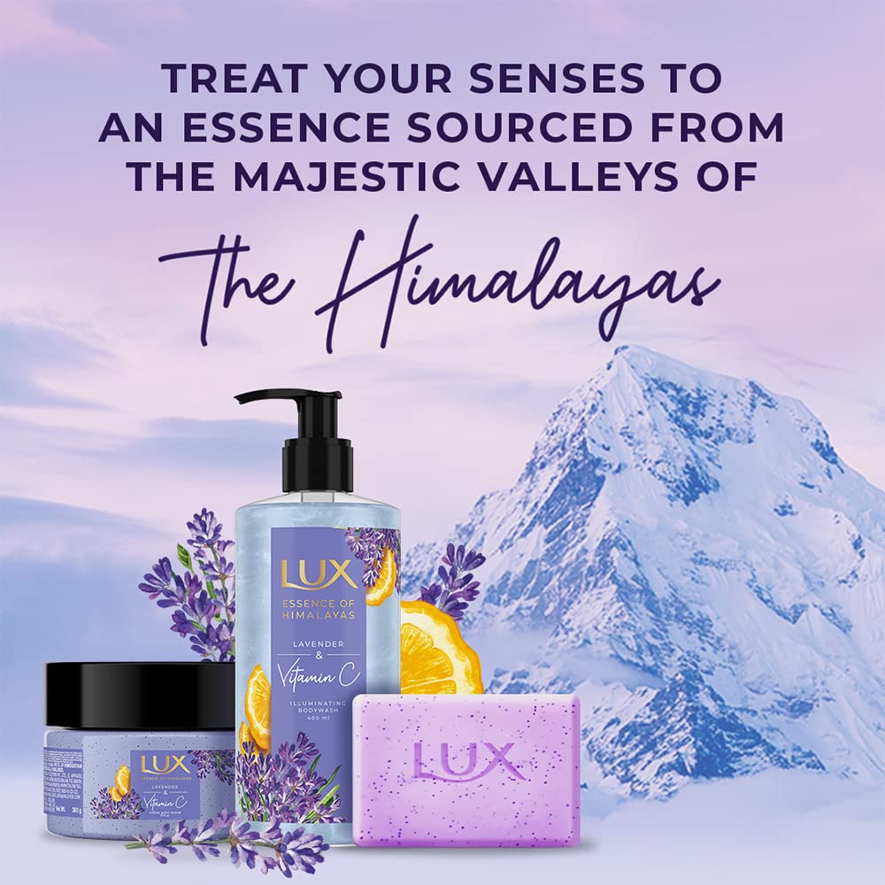 Lux Lavender & Vitamin C Body Scrub - 300g Exfoliating Skincare for Smooth, Glowing Skin | Perfect for Dry Skin & Spa Day Self-Care