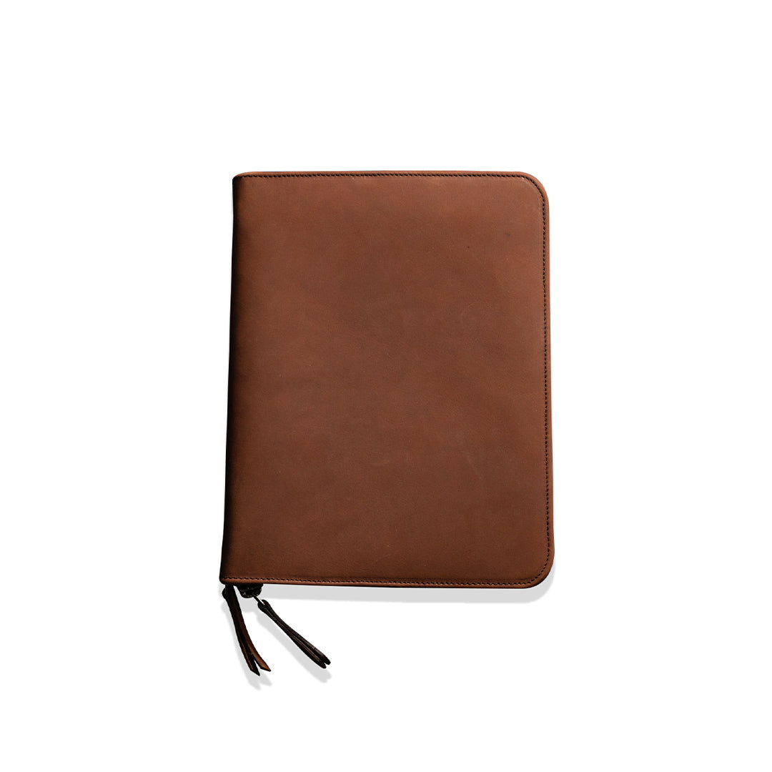 Premium A5 Brown Leather Endless Folio - Perfect for Journaling, Note-Taking & Business Meetings