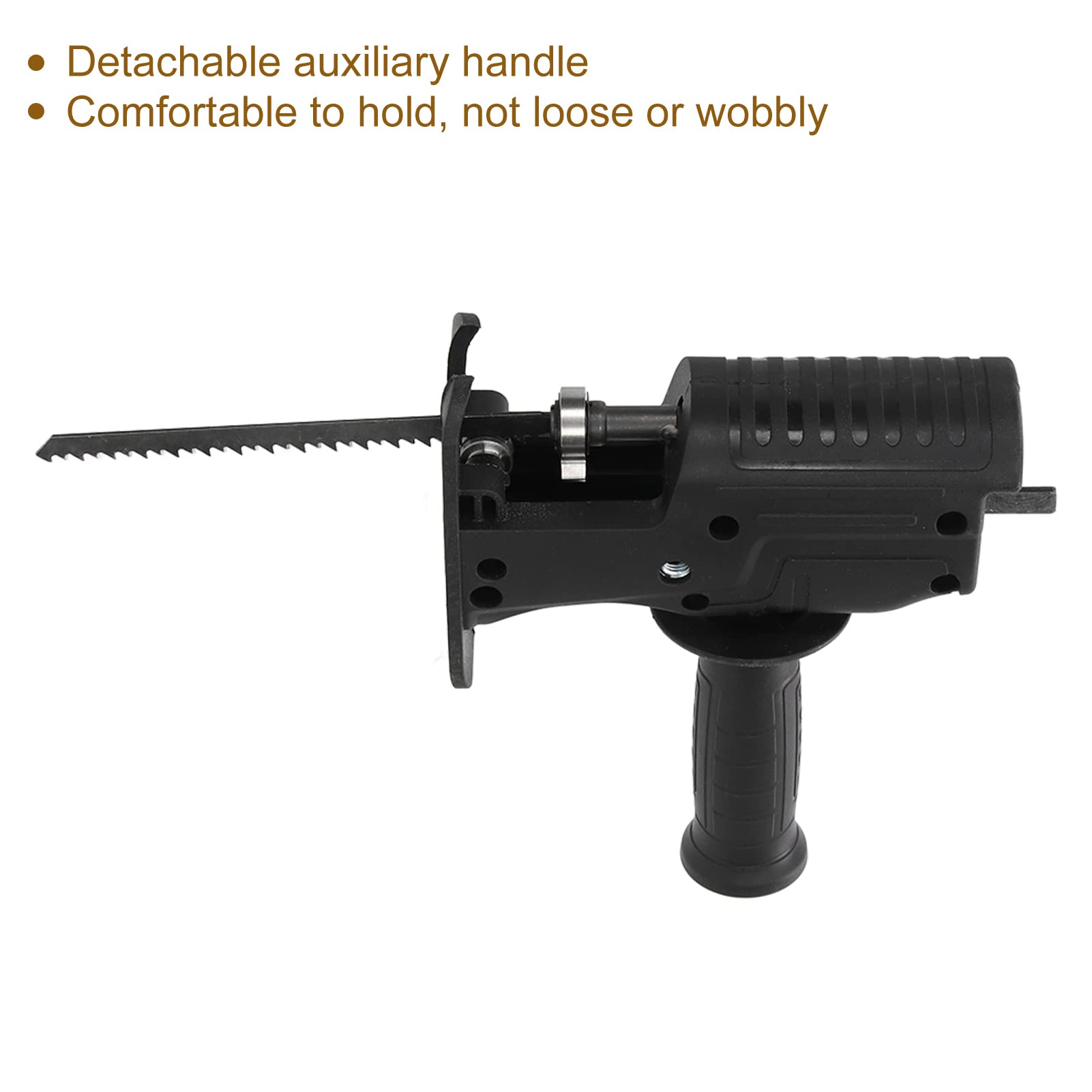 Electric Drill to Reciprocating Saw Adapter Kit - Chainsaw Conversion Attachment with Saw Blades for Wood, Metal & Plastic Pipe Cutting - Perfect for DIY Woodworking, Home Renovation & Construction Projects