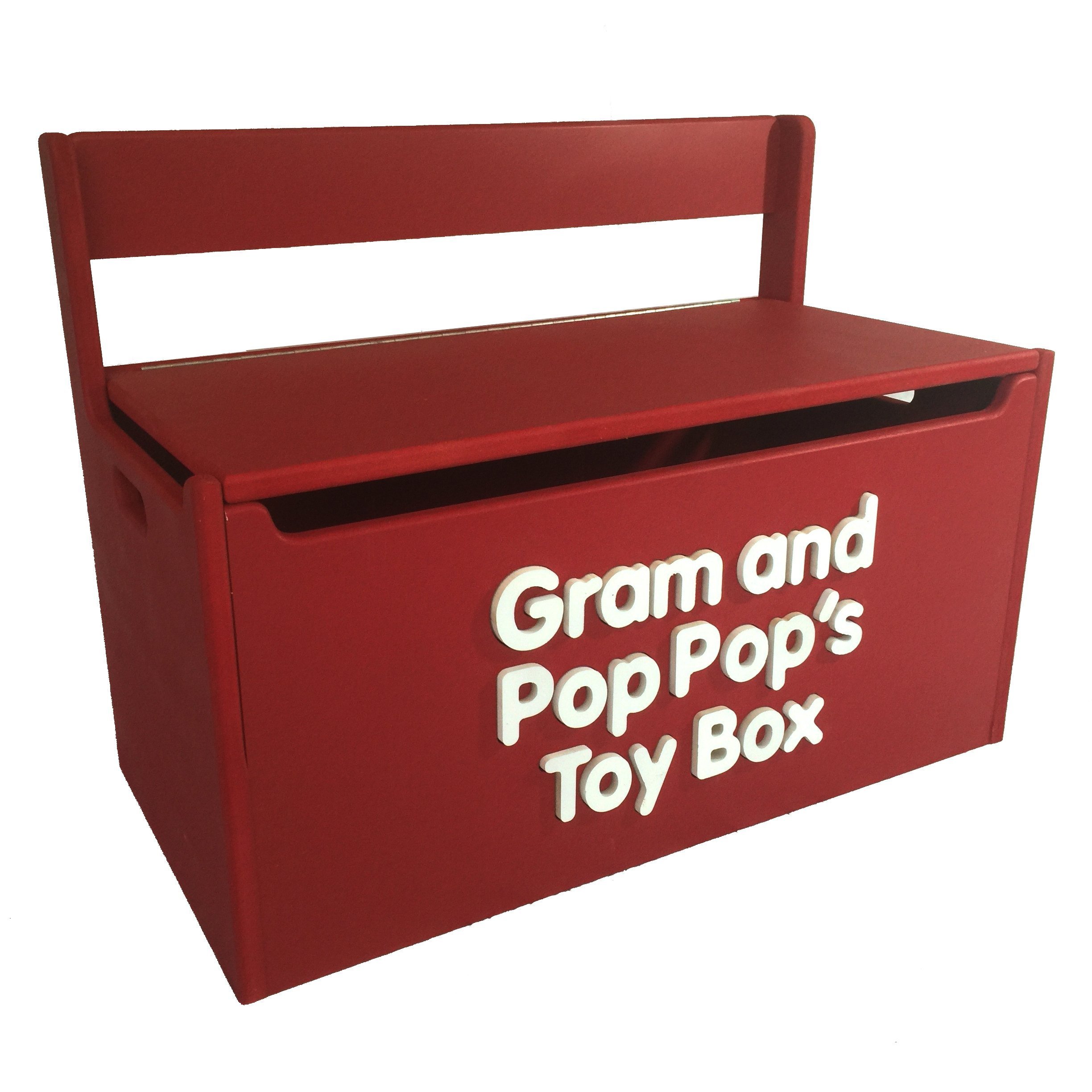 Personalized 3D Name Toy Storage Box & Bench Seat - Kids Room Organizer with Custom Name for Playroom, Nursery, or Bedroom Decor