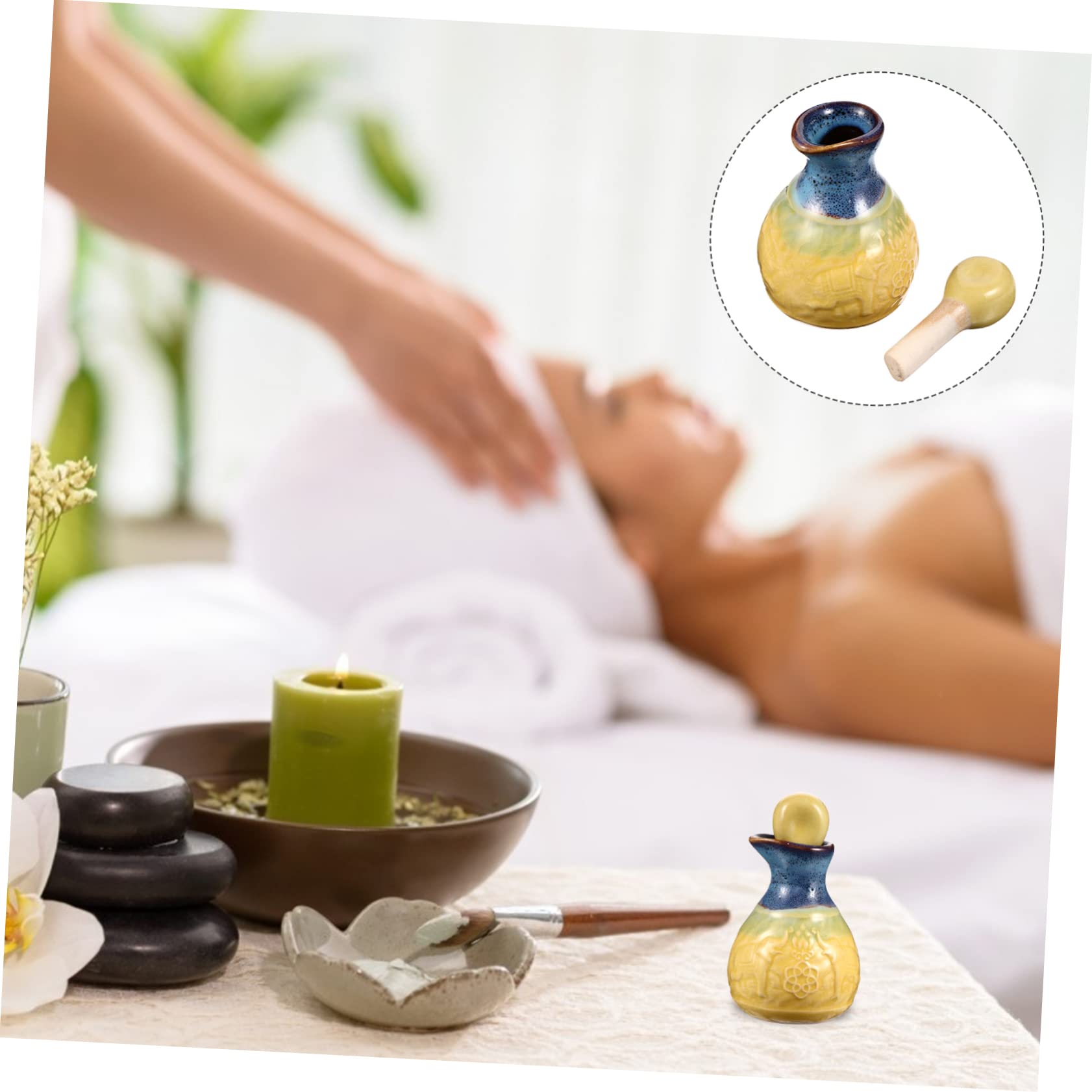 FRCOLOR Ceramic Essential Oil Dropper Bottle - Leak-Proof Cosmetic Dispensing Container for Aromatherapy, DIY Beauty & Travel (5ml/10ml/30ml) | Perfect for Essential Oils, Serums & Liquid Makeup