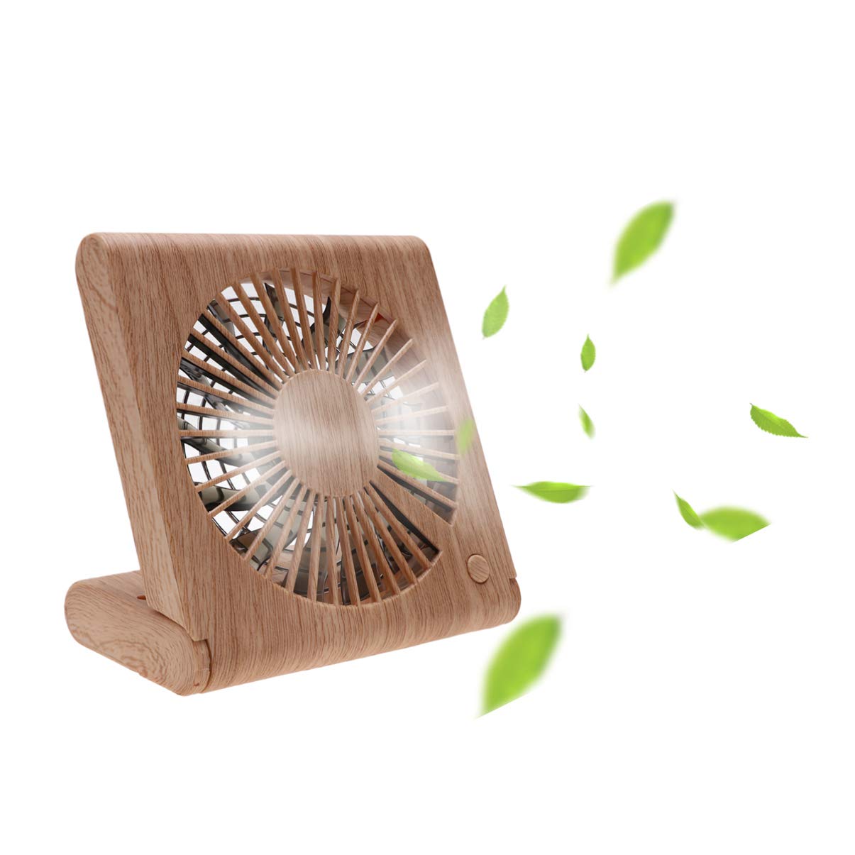 USB Portable Mini Desk Fan - Battery Operated Silent Personal Cooling Fan for Office, Laptop, Travel & Home Use | Mute Tabletop Standing Air Circulator | Compact Folding Summer Fan for Indoor & Outdoor Cooling