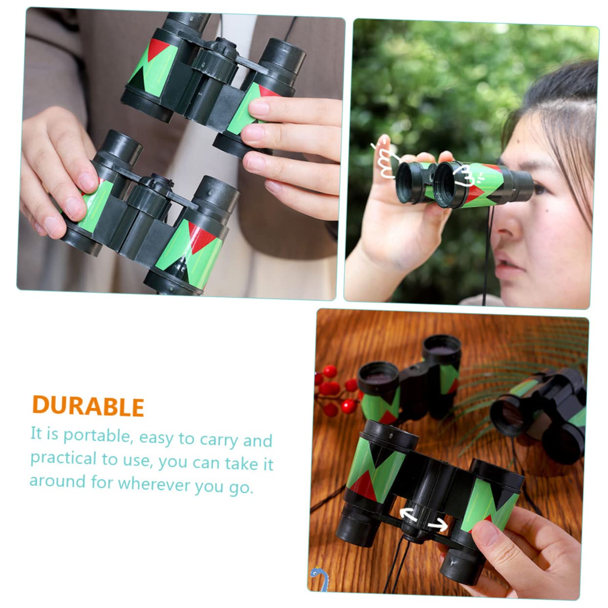 12 Pcs Kids Binoculars for Outdoor Exploration - Durable Plastic Space-Themed Monocular Toys for Boys & Girls - Perfect for Bird Watching, Camping, Hiking & Nature Adventures