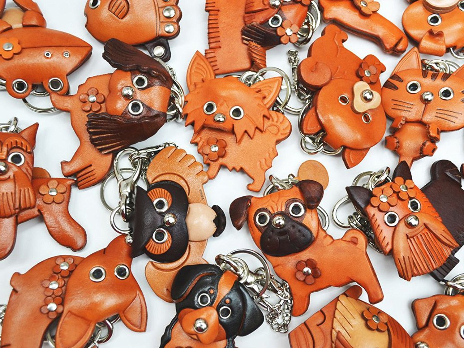 VANCA Handmade Electric Guitar Genuine Leather Bag Charm & Keychain - Japanese Craftsmanship | Perfect for Guitar Enthusiasts, Music Lovers & Unique Gift Ideas