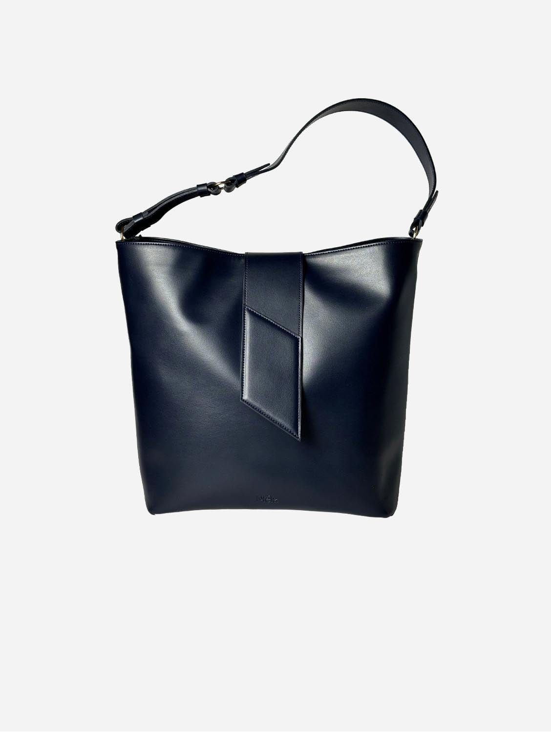 Stella Genuine Apple Leather Tote Bag for Women - Navy Blue Handbag | Perfect for Work, Travel & Everyday Use