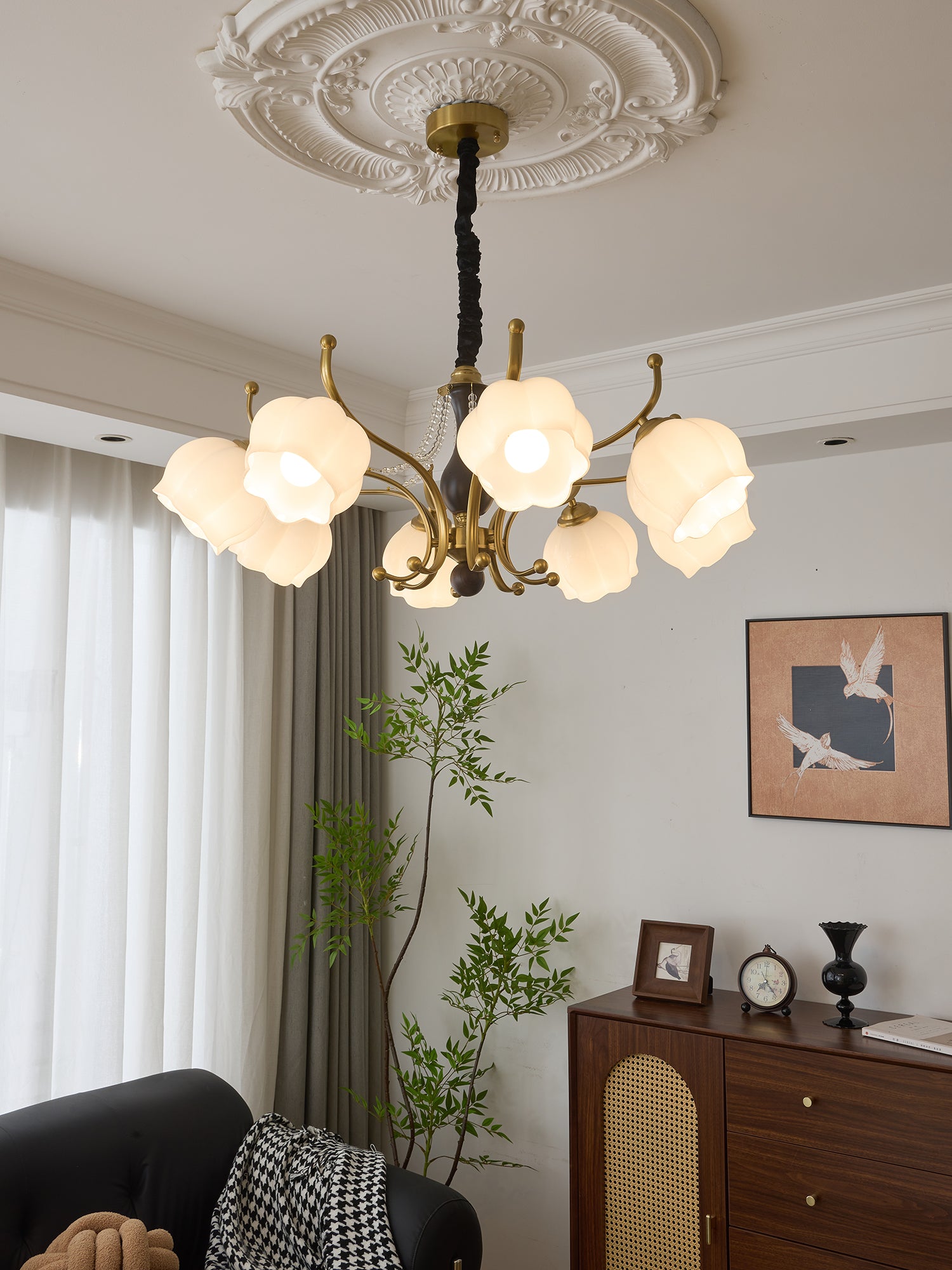 Antonia Crystal Chandelier - Elegant Modern Ceiling Light Fixture for Dining Room, Living Room, Bedroom | Perfect for Home Decor, Wedding, and Luxury Interior Design