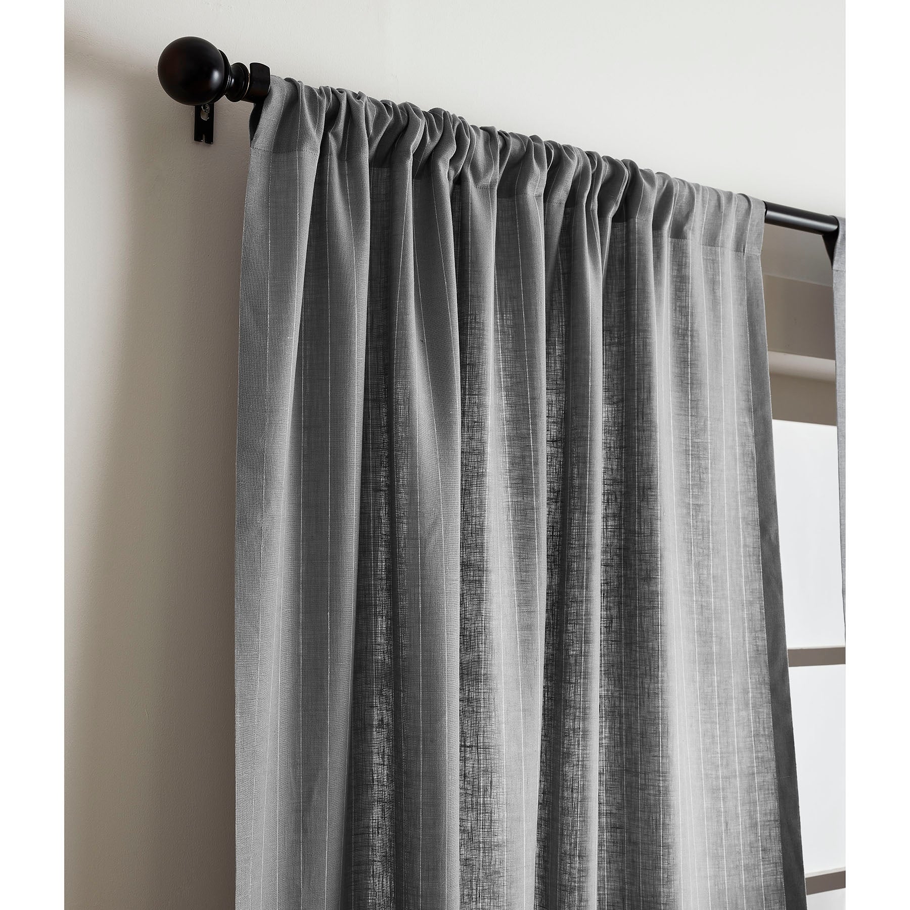 Stylish Pinstripe Curtains for Living Room & Bedroom - Blackout Window Treatments for Home Decor