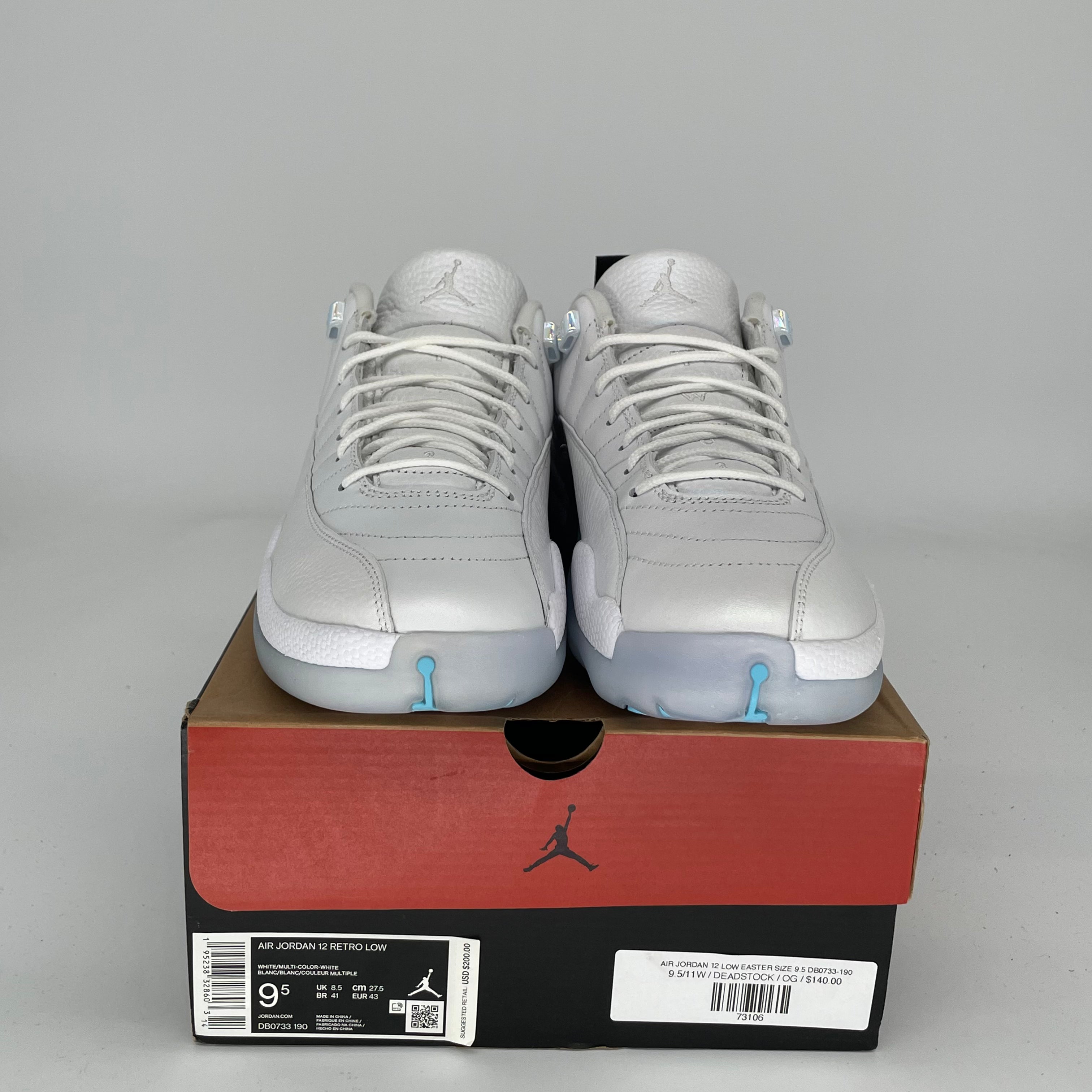 Air Jordan 12 Low Easter Basketball Shoes - Men's Size 9.5 (DB0733-190) - Perfect for Easter Games & Casual Streetwear Style