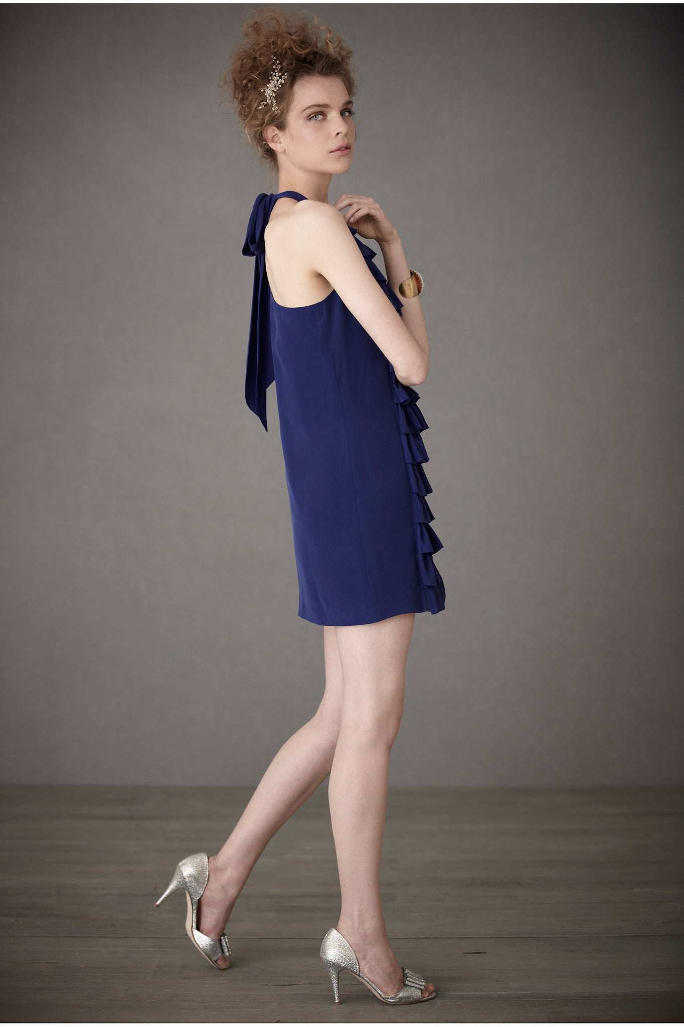BHLDN Ruffled Racerback Dress in Blue | Flowy Summer Dress for Weddings, Parties & Beach Vacations
