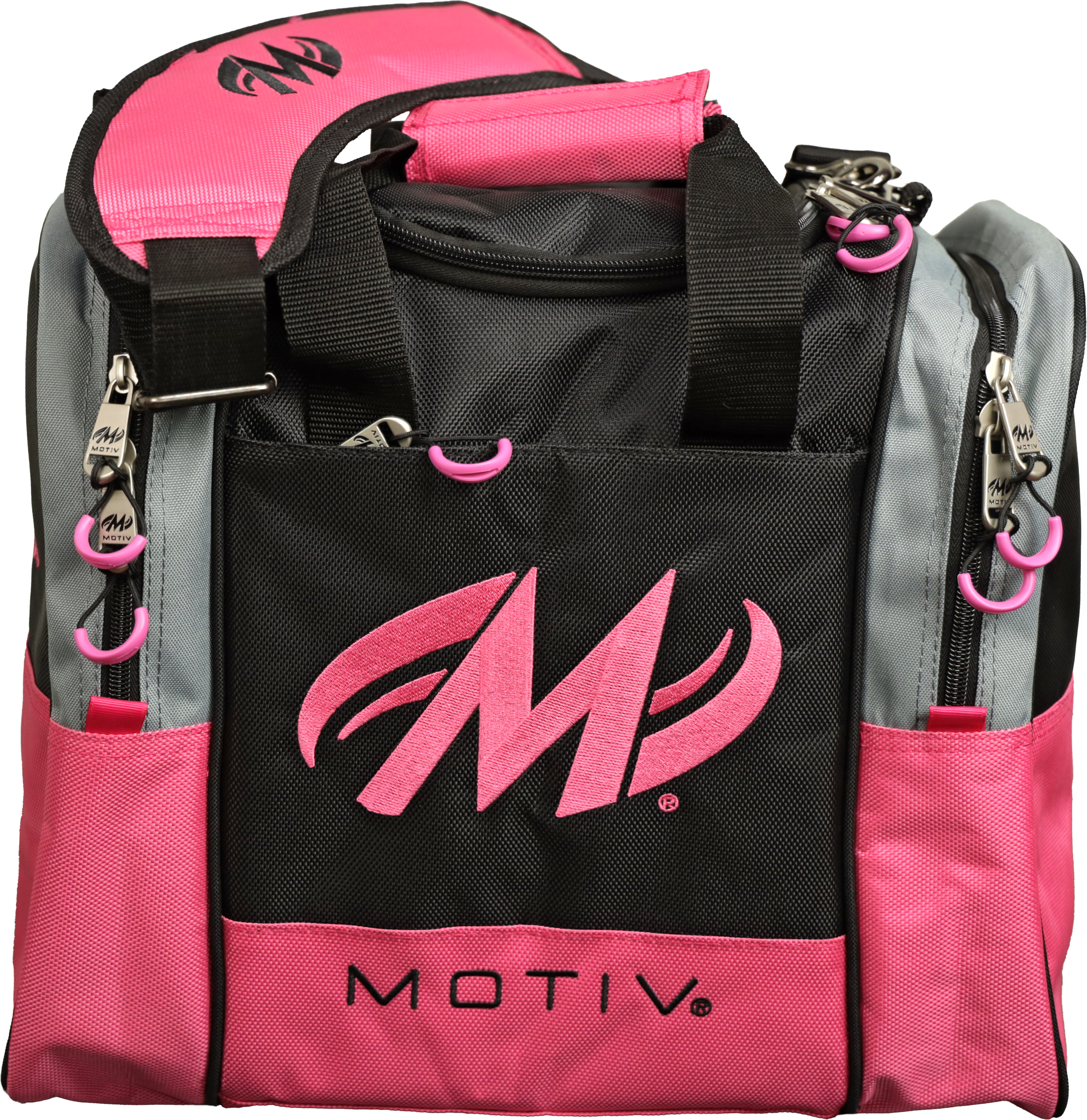 Motiv Shock 1 Ball Single Tote Neon Pink Bowling Bag - Lightweight & Durable Bowling Accessory for League Play & Practice Sessions - Perfect for Women & Youth Bowlers