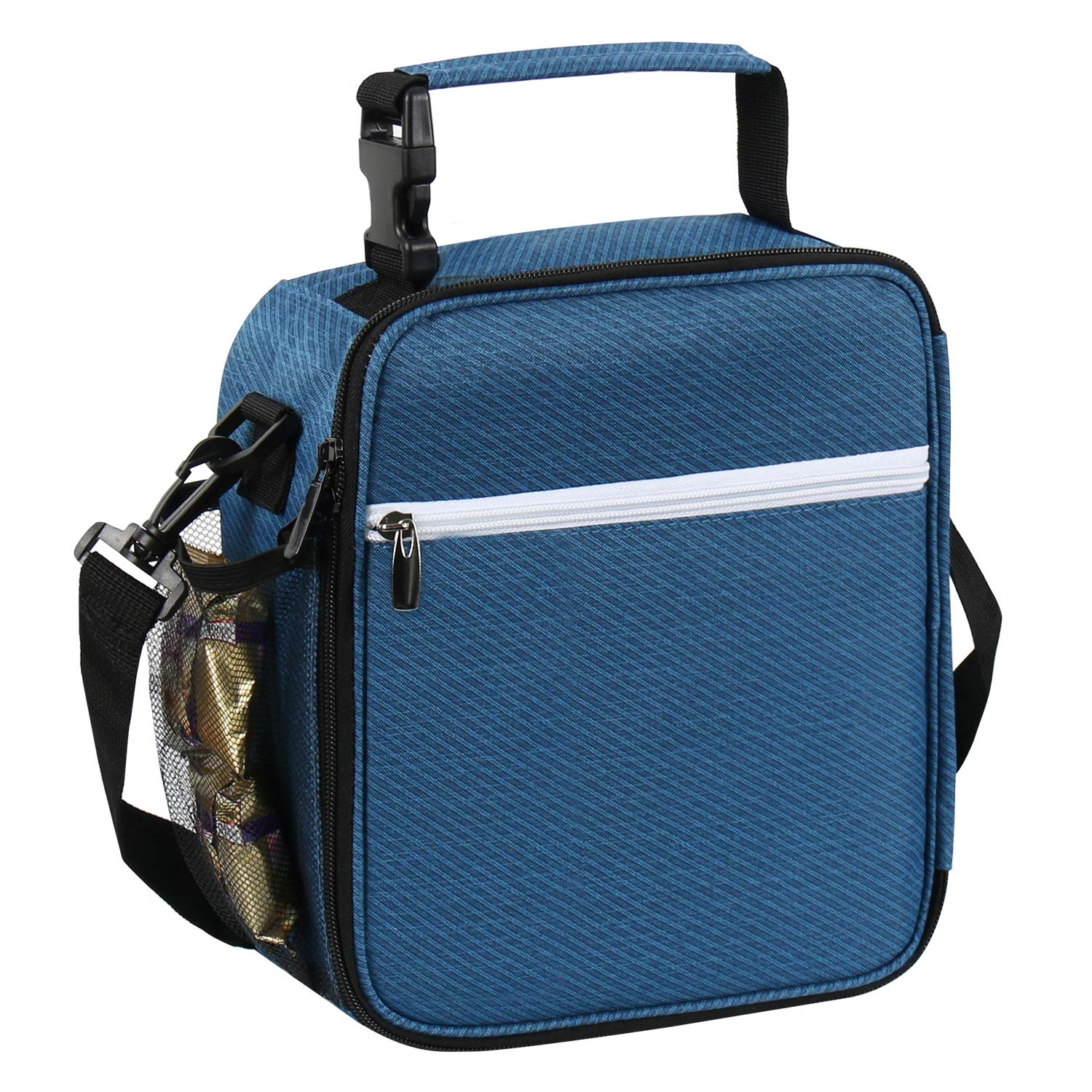 Insulated Lunch Bag Cooler with Front Pocket & Adjustable Shoulder Strap - Leakproof Portable Lunch Box for Men, Women, Kids - Perfect for School, Office, Picnics, Camping & Outdoor Activities