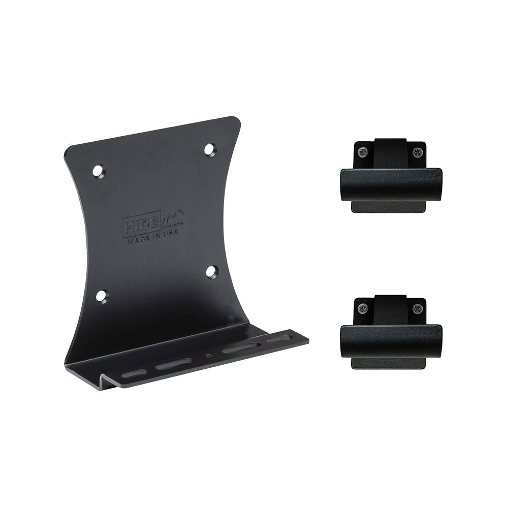 HIDEit PlayStation 5 Slim Wall Mount (Black) - Dual Controller Holder Bundle for PS5 Slim - Perfect for Living Room, Bedroom & Gaming Setup Organization