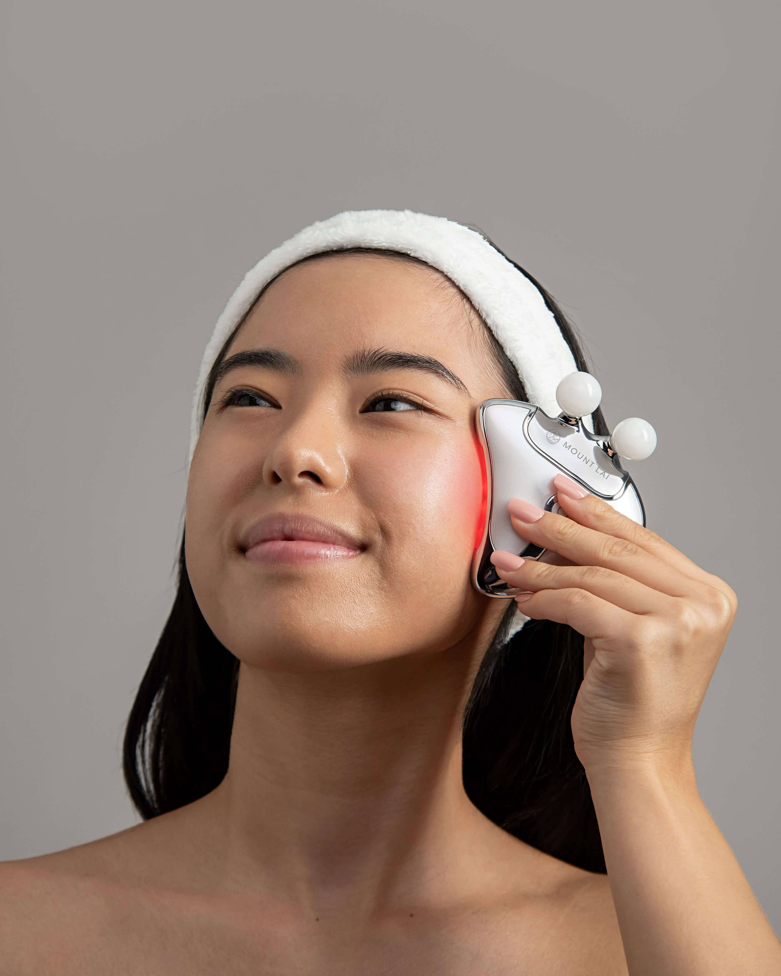 Vitality Qi LED Gua Sha Massage Tool for Face & Body - Rechargeable with Protective Pouch - Perfect for Skincare, Relaxation & Pain Relief at Home or Spa