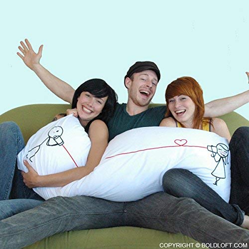 BoldLoft 'I Love You' Body Pillowcase - Romantic Gift for Girlfriend, Wife, Valentine's Day, Anniversary & Christmas - Soft & Comfortable Body Pillow Cover for Couples, Long Distance Relationships & Home Decor