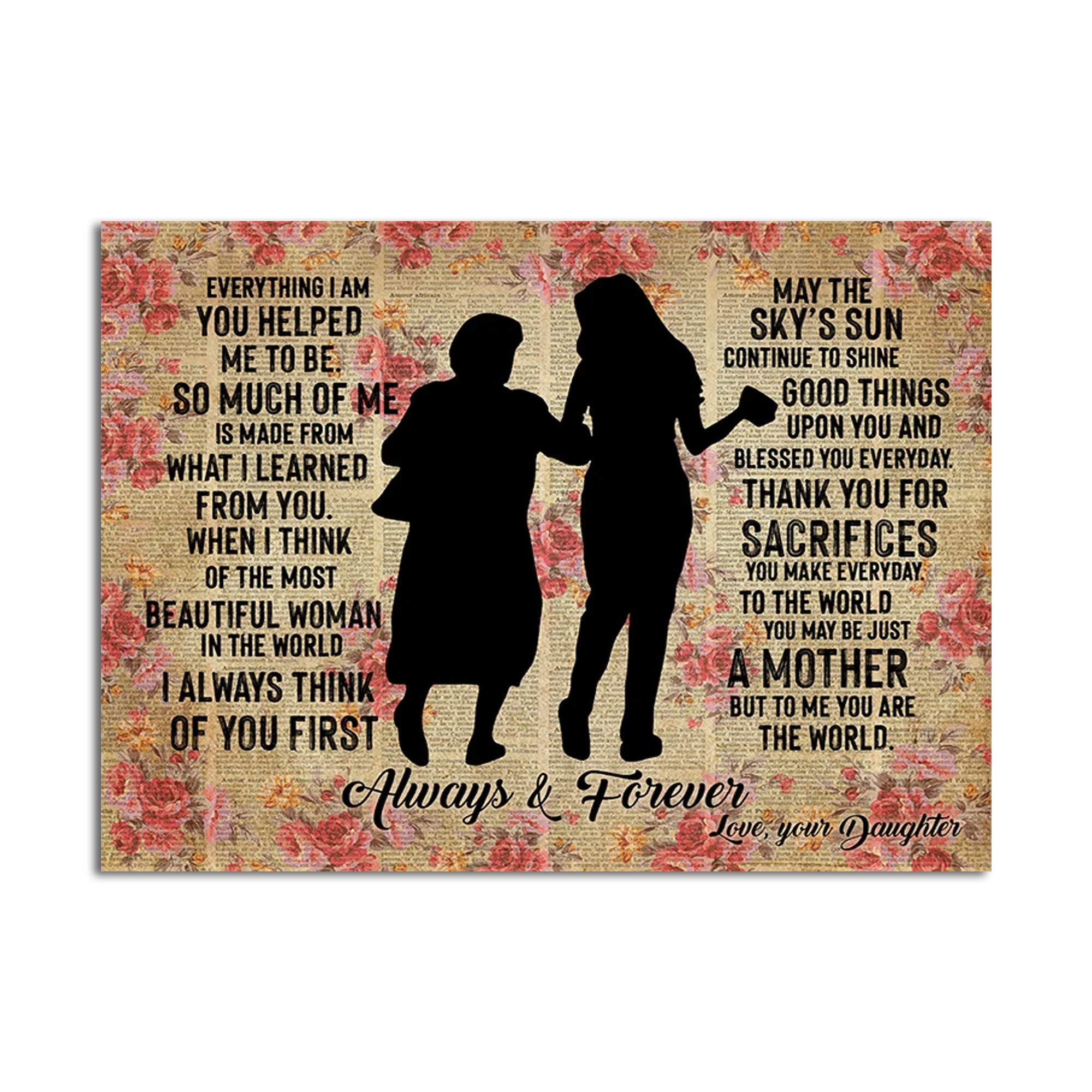 1000-Piece Jigsaw Puzzle - 'Dear Mom, To The World You May Be Just A Mother But To Me You Are The World' Silhouette Puzzle for Adults & Kids - Educational Family Game, Brain Teaser & Thoughtful Gift for Mother's Day, Birthday & Special Occasions