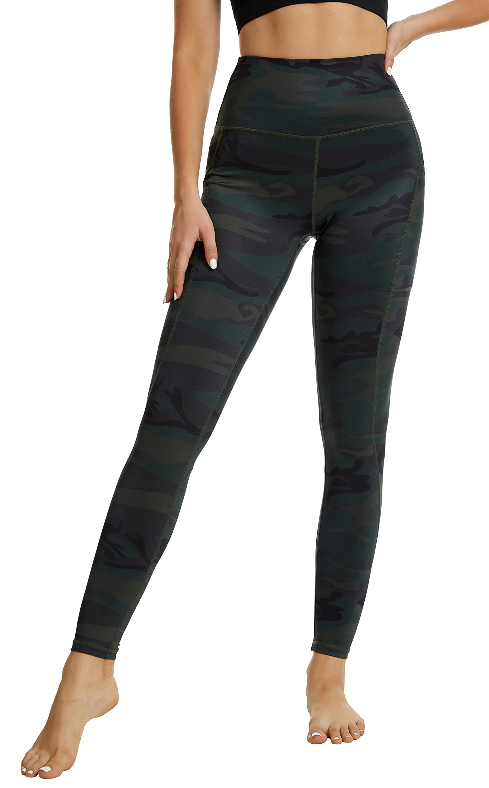 Sugar Pocket Women's Yoga Leggings - High Waisted Workout Pants for Running, Gym & Fitness - Breathable Stretchy Activewear for Yoga, Pilates & Lounge Wear