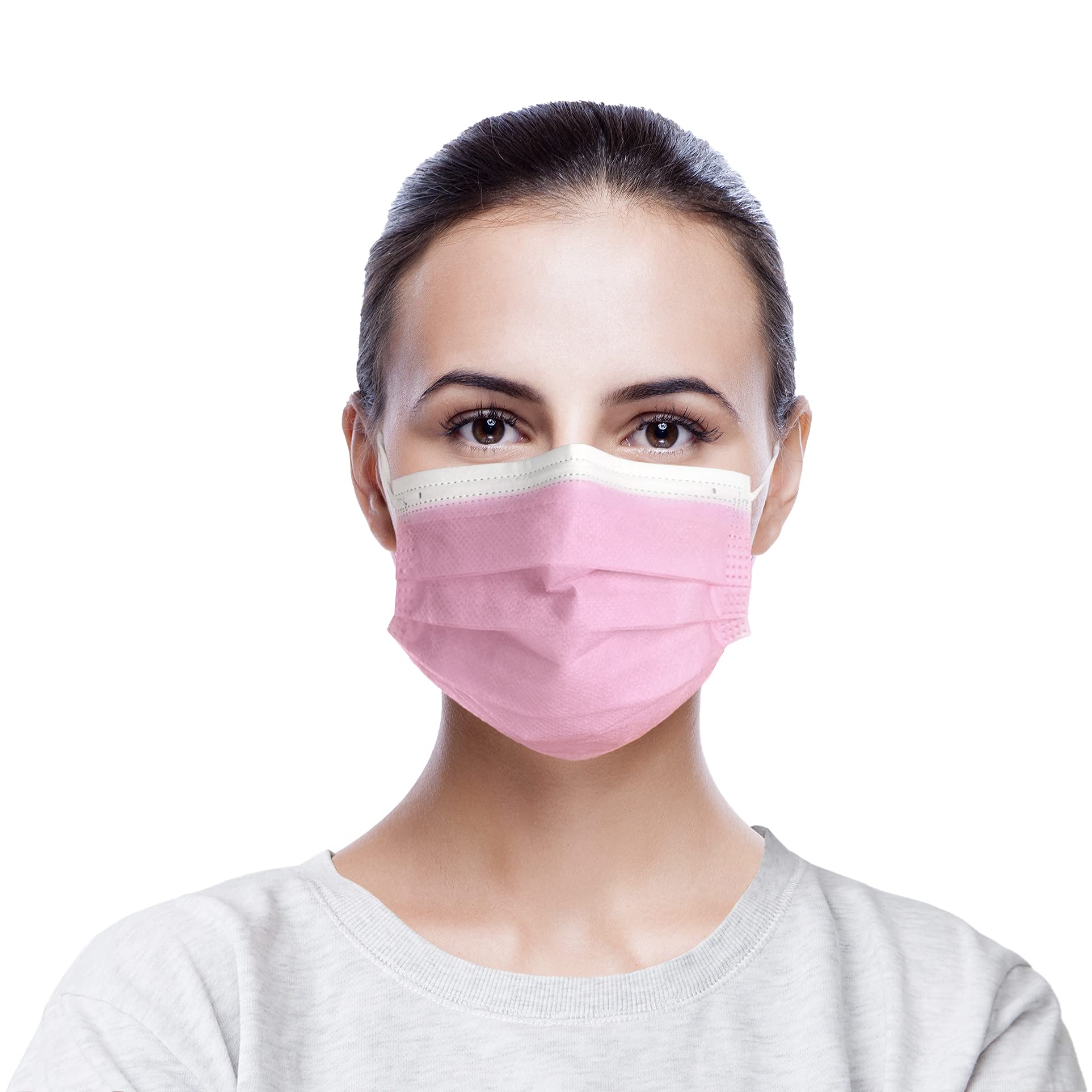 EZGOODZ 3-Ply Disposable Face Masks with Nose Wire & Elastic Ear Loops - Breathable Protection for Women & Men - Perfect for Travel, Work, and Daily Commute