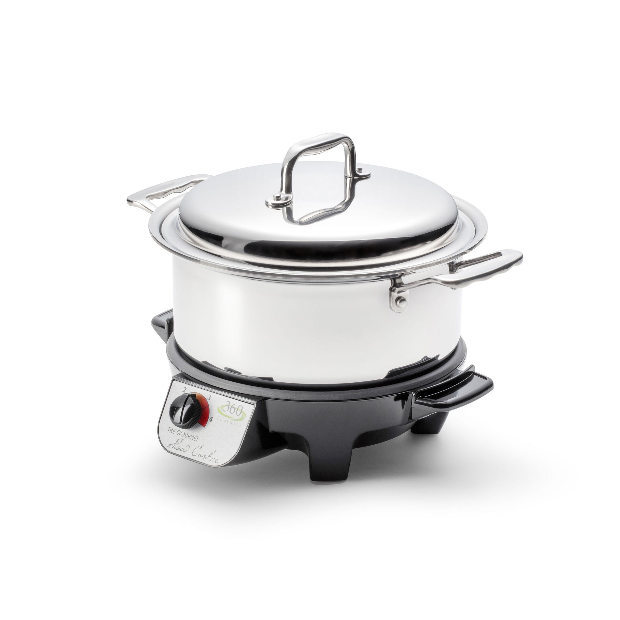 4 Quart Slow Cooker Set - Programmable Crock Pot with Removable Stoneware & Glass Lid - Perfect for Soups, Stews, Chili & Family Dinners