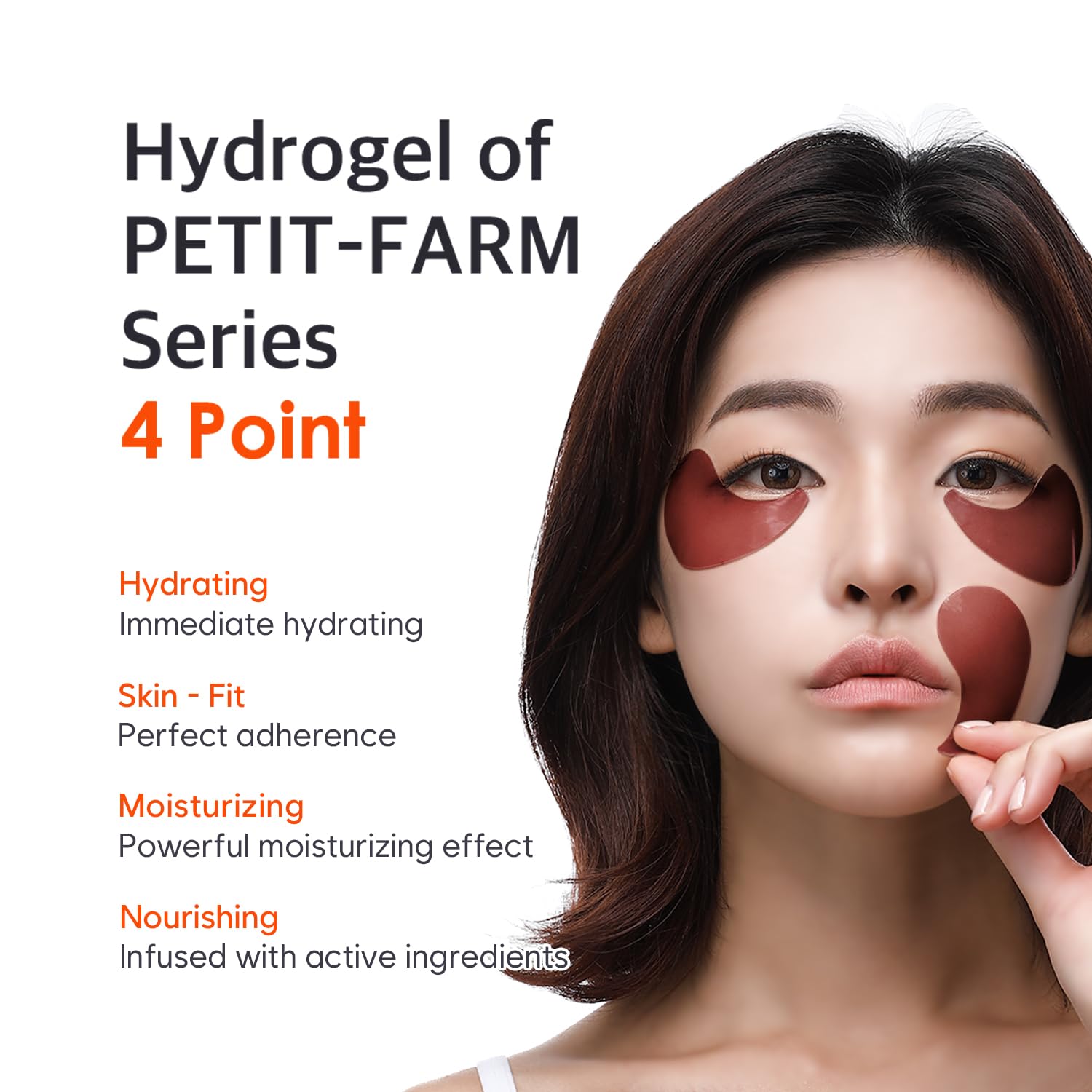 Petitfee Cocoa Hydrogel Eye Patches - 60 Pcs Dark Circle Reducing & Brightening Under Eye Treatment | Perfect for Night Routine, Travel & Post-Makeup Skin Care