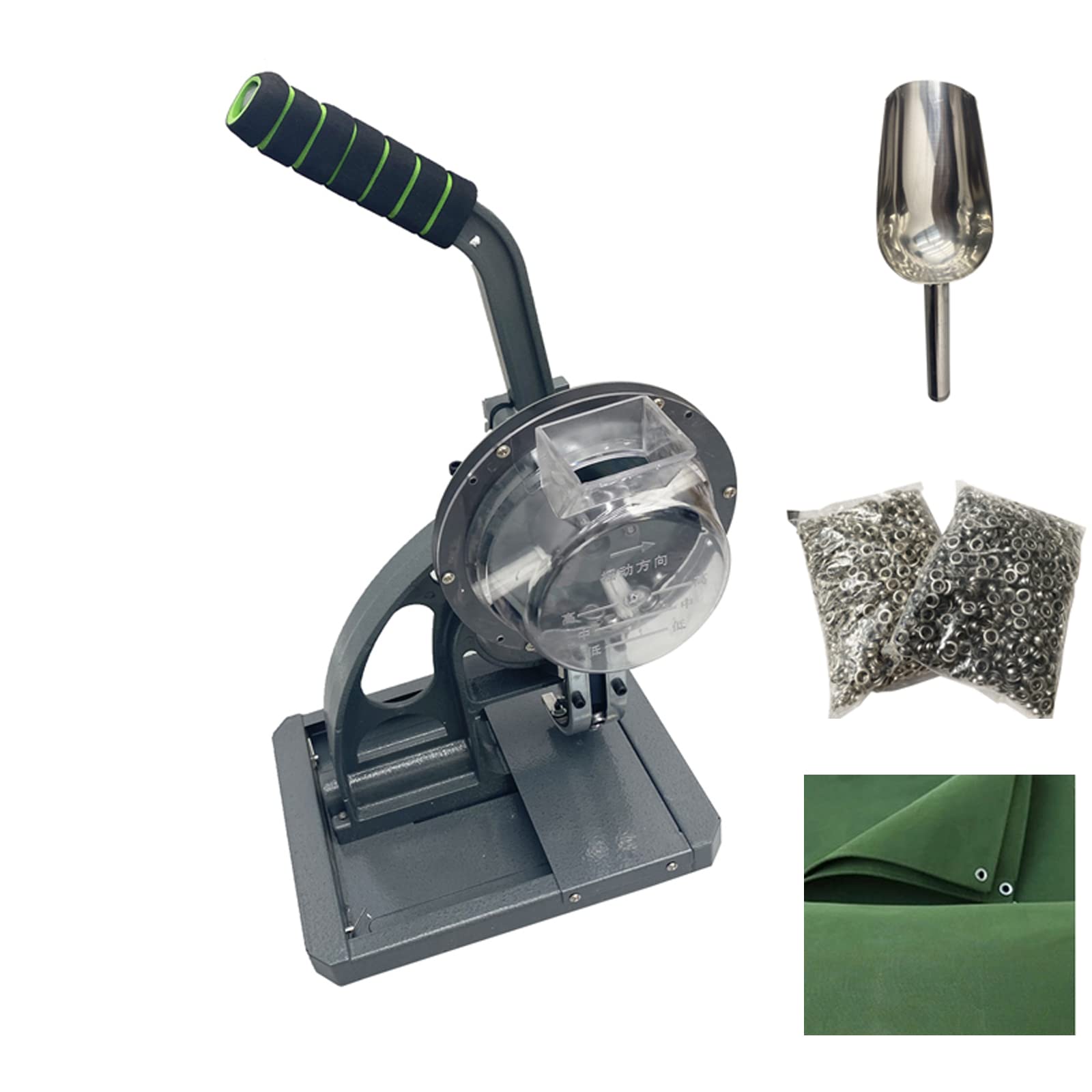 TECHTONGDA Commercial Hand Press Eyelet Grommet Machine Kit with 10mm Hole Punch & 3600Pcs Grommets - Perfect for Banners, KT Boards, Awnings, Posters, Fabric & Leather Crafts