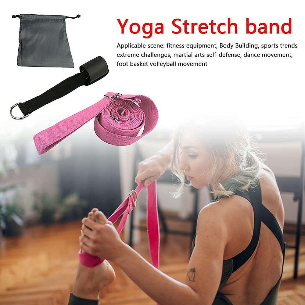 Premium Door Leg Stretcher for Ballet, Cheerleading & Gymnastics - Adjustable Flexibility Trainer & Stretching Strap for Dancers, Athletes & Fitness (Rose Red) - Perfect for Home Workouts, Dance Practice & Flexibility Training