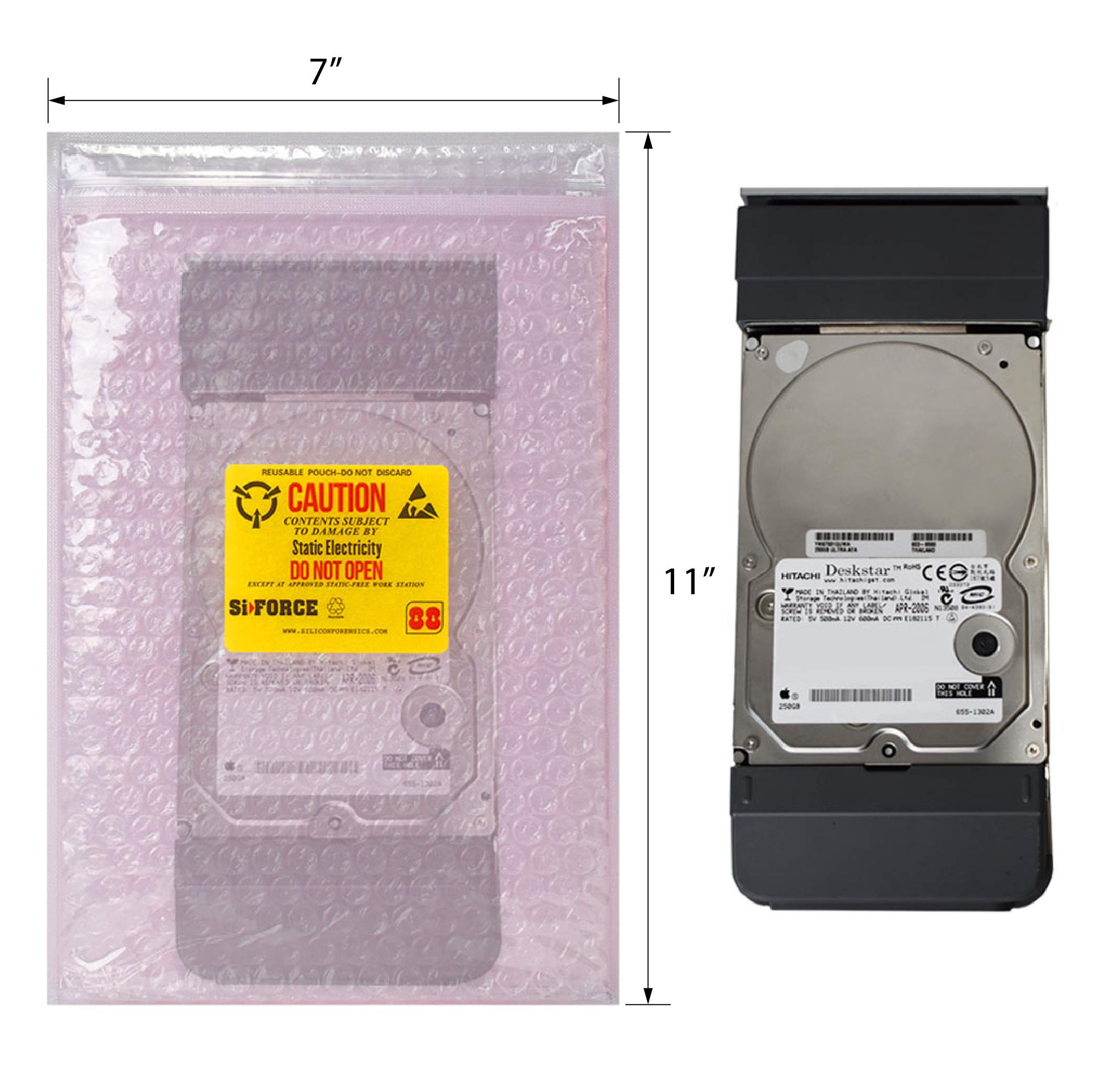 Anti Static Bubble Bags - 100 Pack Resealable Static Shielding Bags for Sensitive Electronics | Reusable ESD Protection | Perfect for Shipping, Storing & Protecting Computer Parts, Circuit Boards & Electronic Components