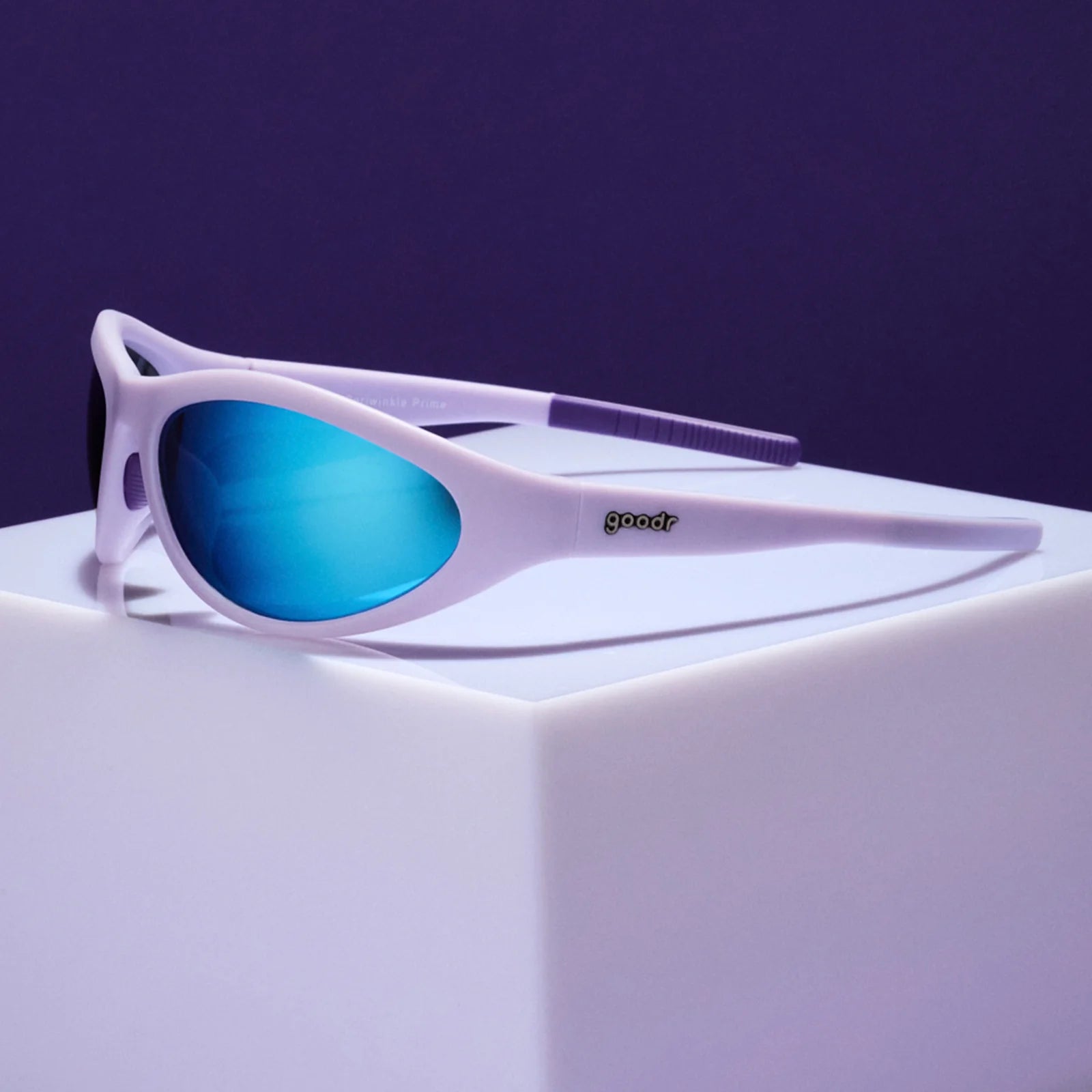 Goodr In My Periwinkle Prime Sunglasses - Polarized UV Protection Running Cycling Driving Shades for Men & Women - Lightweight Comfortable Sporty Eyewear for Outdoor Activities