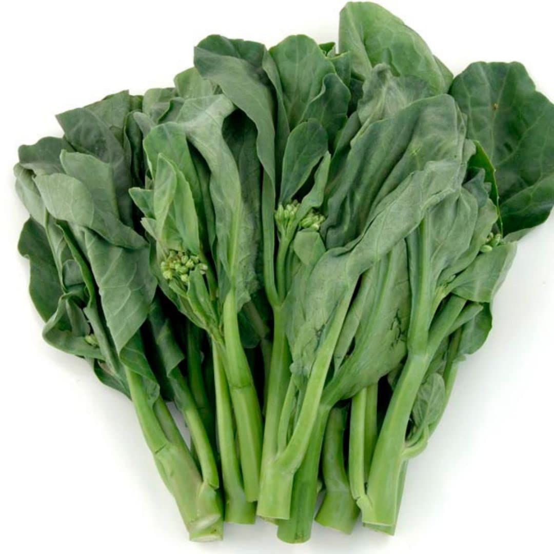 Chinese Broccoli Seeds - 1000 Open Pollinated Kai Lan/Gai Lan (Brassica Alboglabra) for Home Gardening & Asian Cooking