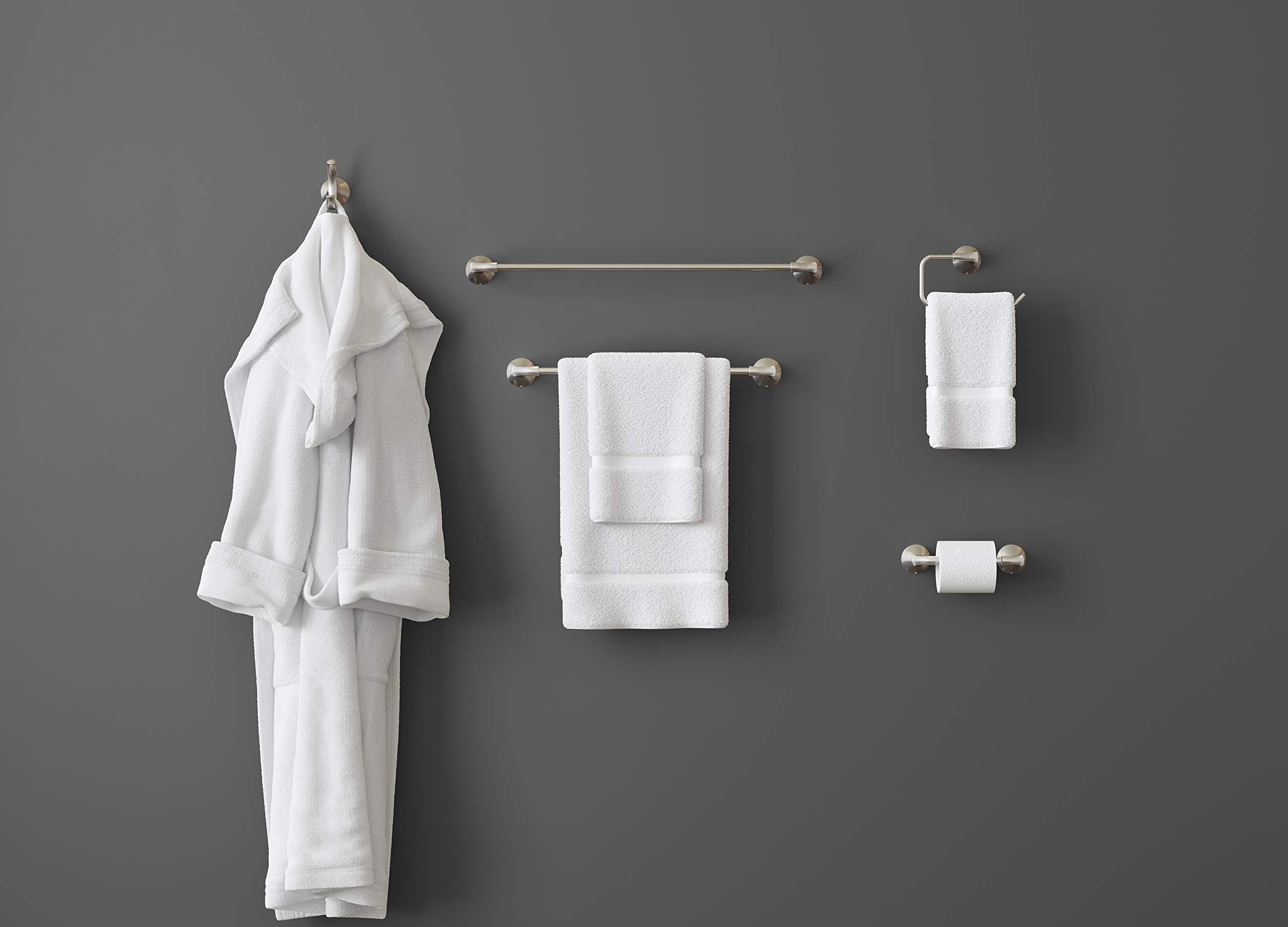 Pfister Willa Brushed Nickel Towel Ring - Wall Mounted Bathroom Hand Towel Holder with Screw-In Installation - Perfect for Powder Rooms, Guest Baths & Spa-Style Decor