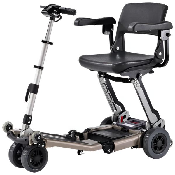 FreeRider USA Luggie Elite 4-Wheel Bariatric Foldable Travel Scooter - Heavy Duty Mobility Scooter for Adults & Seniors - Perfect for Airports, Shopping Malls & Outdoor Adventures