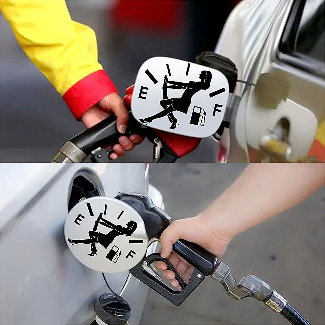 Funny Car Stickers - High Gas Consumption Reflective Waterproof Vinyl Decal for Cars, Trucks, Motorcycles, SUVs (Elegant Lady Black) - Perfect for Road Trips, Commuting, and Car Enthusiasts