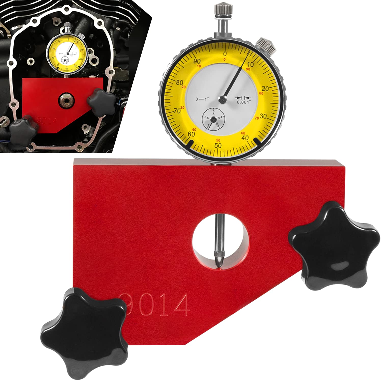 Harley M8 Engine Crank Pinion Shaft Run Out Tool - Davidson Crankshaft Runout & Gear Drive Backlash Measuring Gauge for Motorcycle Maintenance and Repair